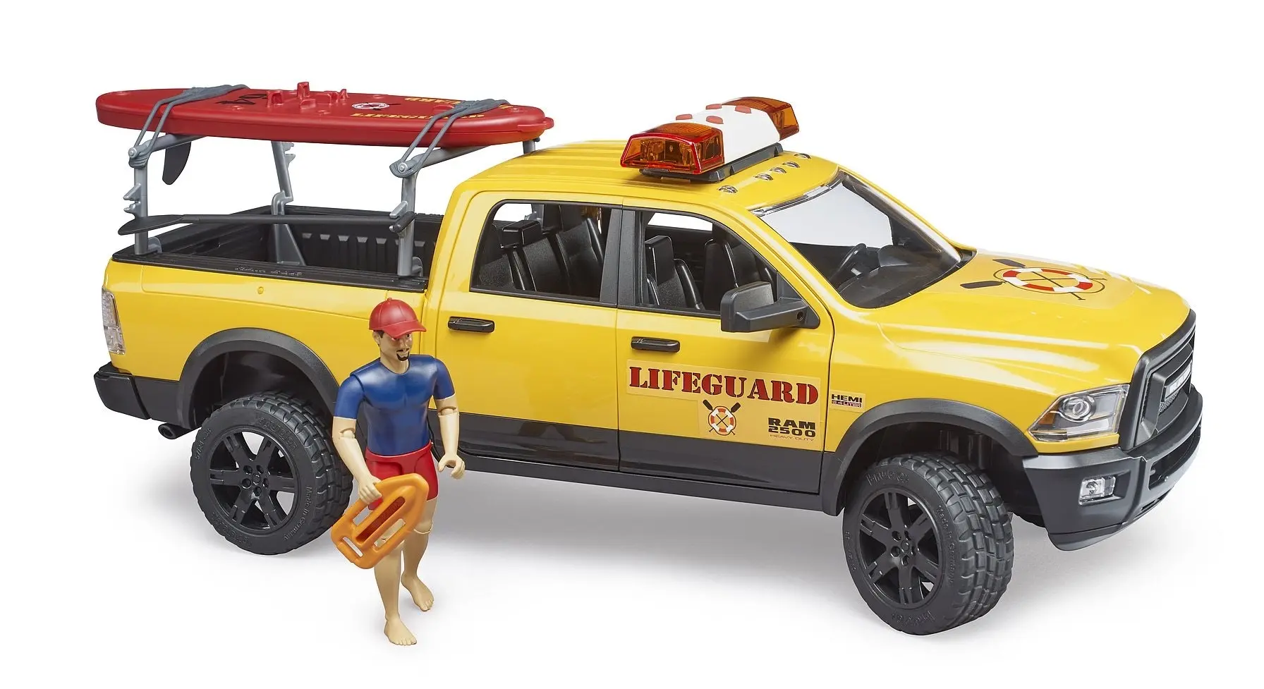 Bruder - Ram Power Wagon RAM 2500 With Lifeguard Figure Paddle Board 1:16 Scale