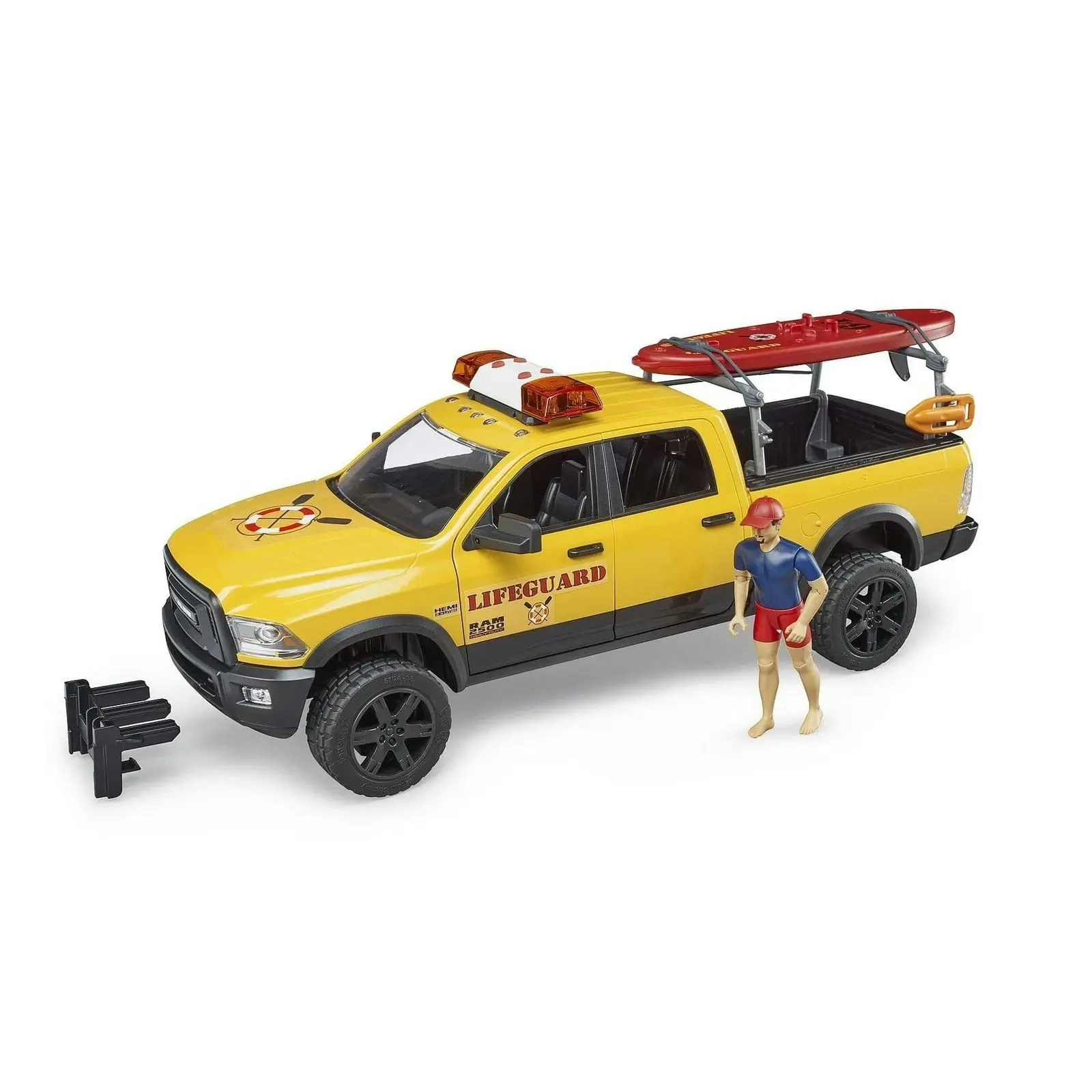 Bruder - Ram Power Wagon RAM 2500 With Lifeguard Figure Paddle Board 1:16 Scale