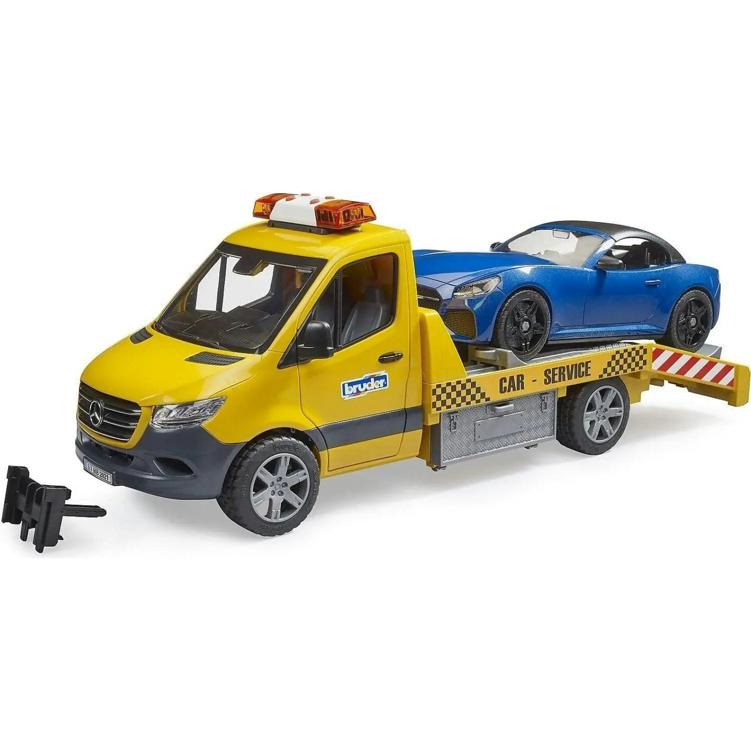 Bruder - Sprinter Car Transporter With Light & Sound Module And Bruder Roadster 1:16 Scale