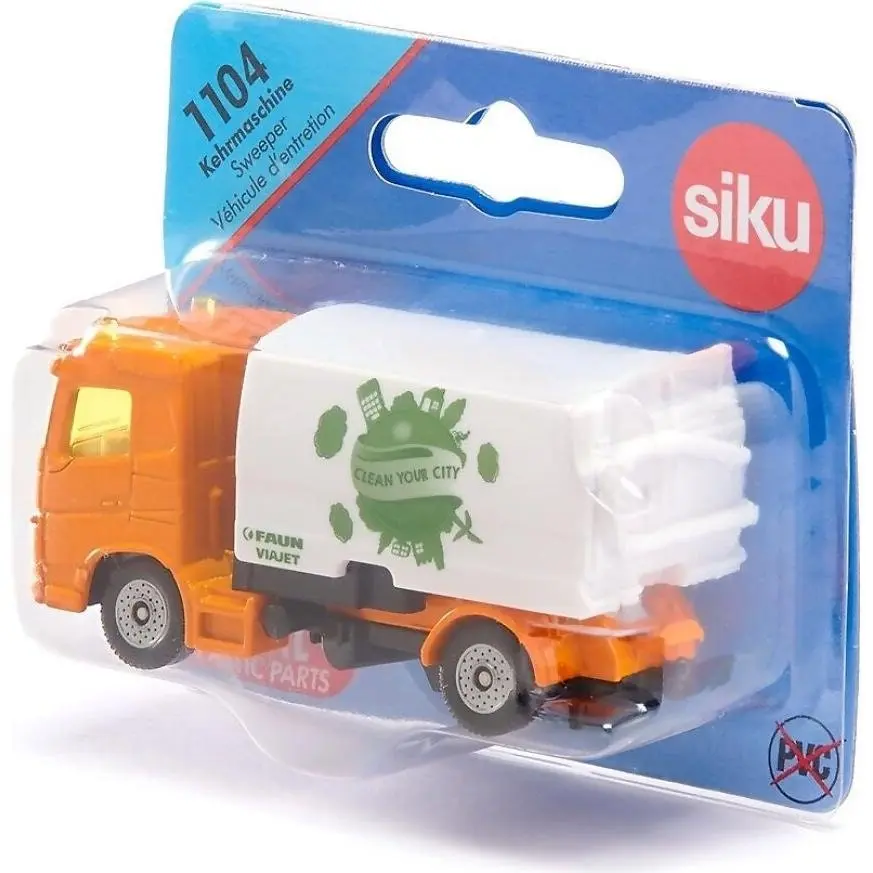 Siku - Street Sweeper Diecast Model - High-Quality 1:50 Scale - Durable and Detailed - No. 1104