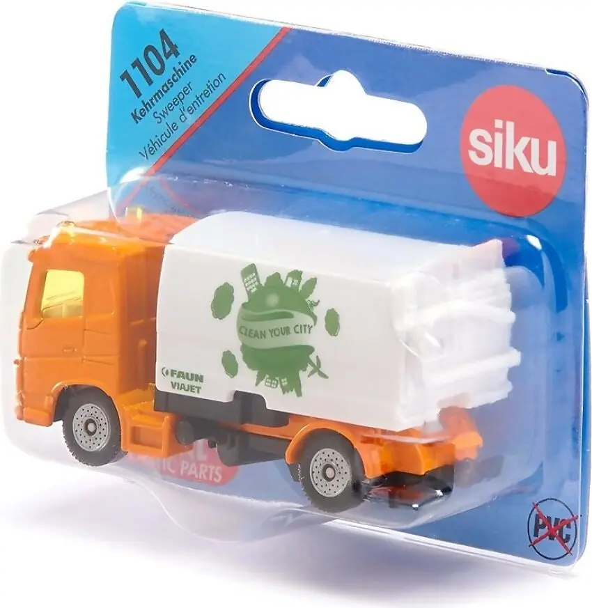 Siku - Street Sweeper Diecast Model - High-Quality 1:50 Scale - Durable and Detailed - No. 1104