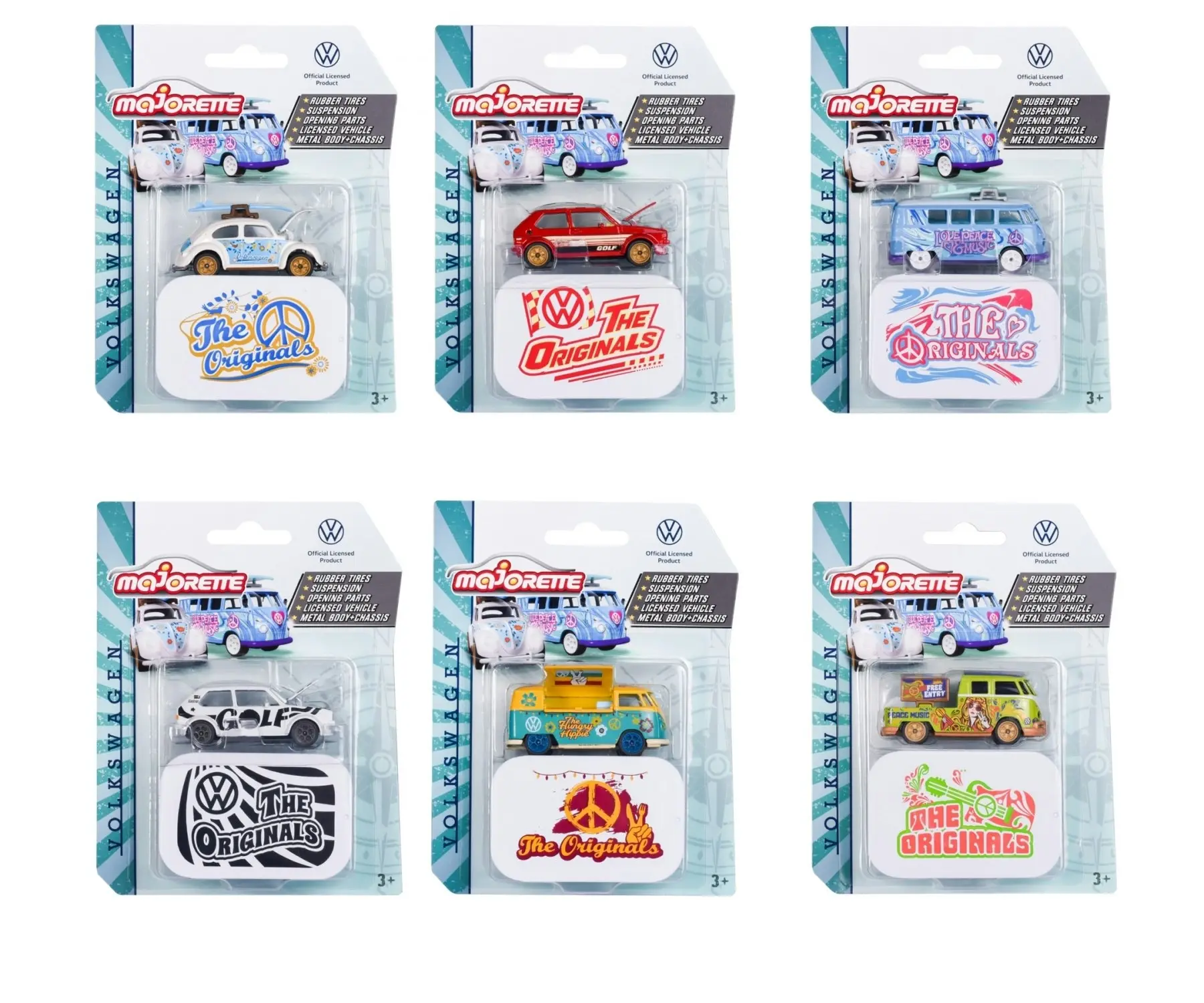 Majorette - Vw The Originals Deluxe Cars Assorted