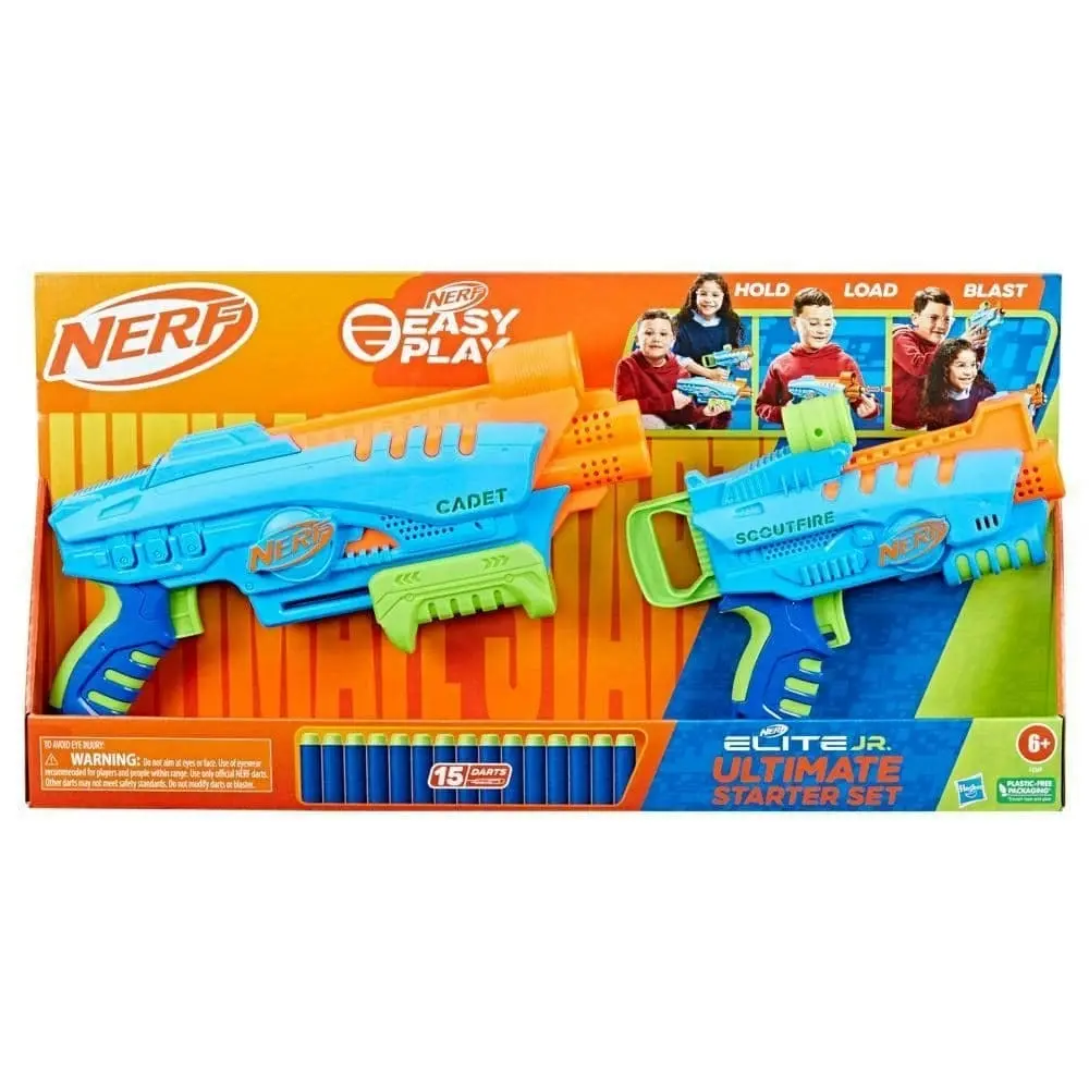 Nerf Elite Junior Ultimate Starter Set 2 Blasters 15 Nerf Elite Darts