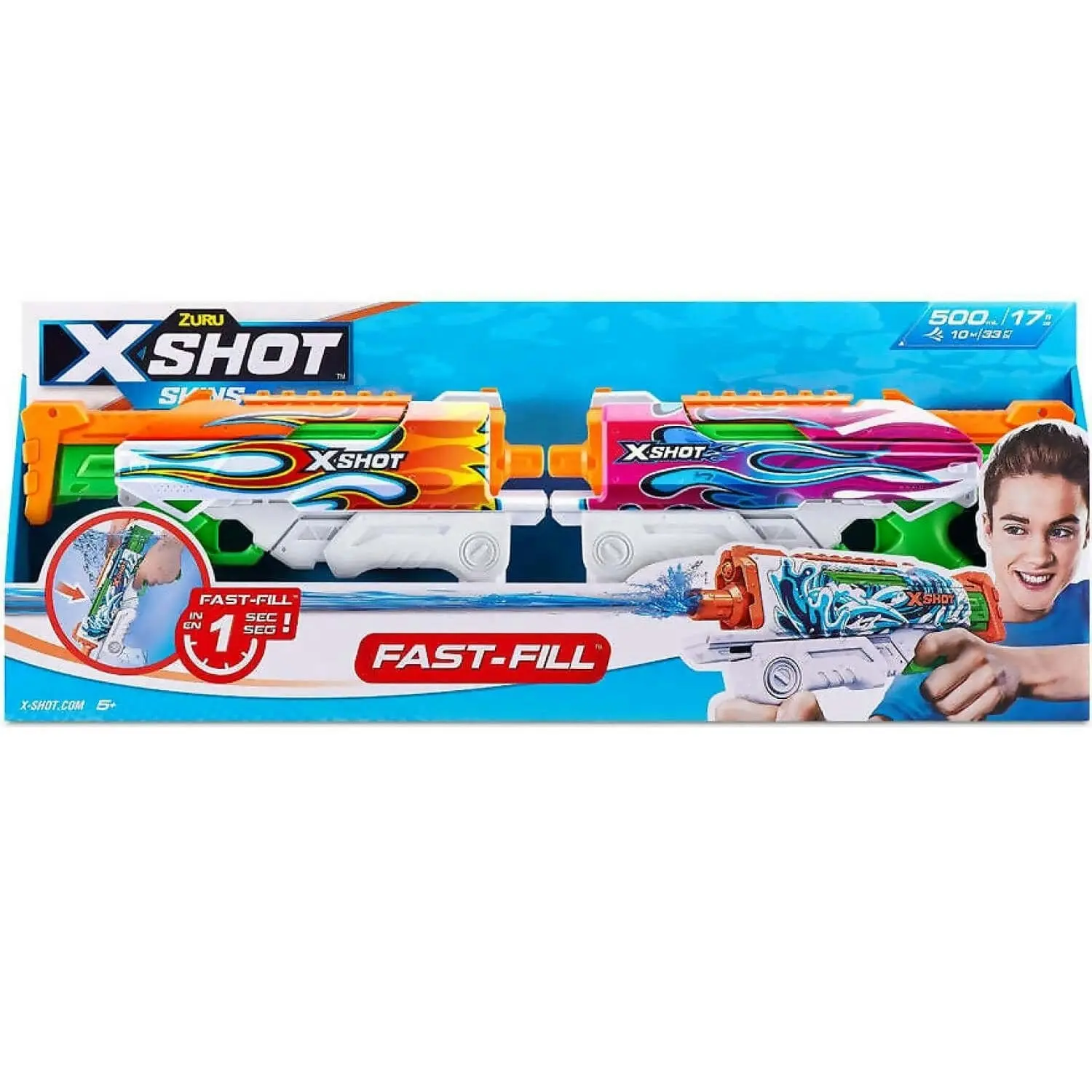 ZURU - Xshot Water Fast Fill Skins Hyperload 2 Pack