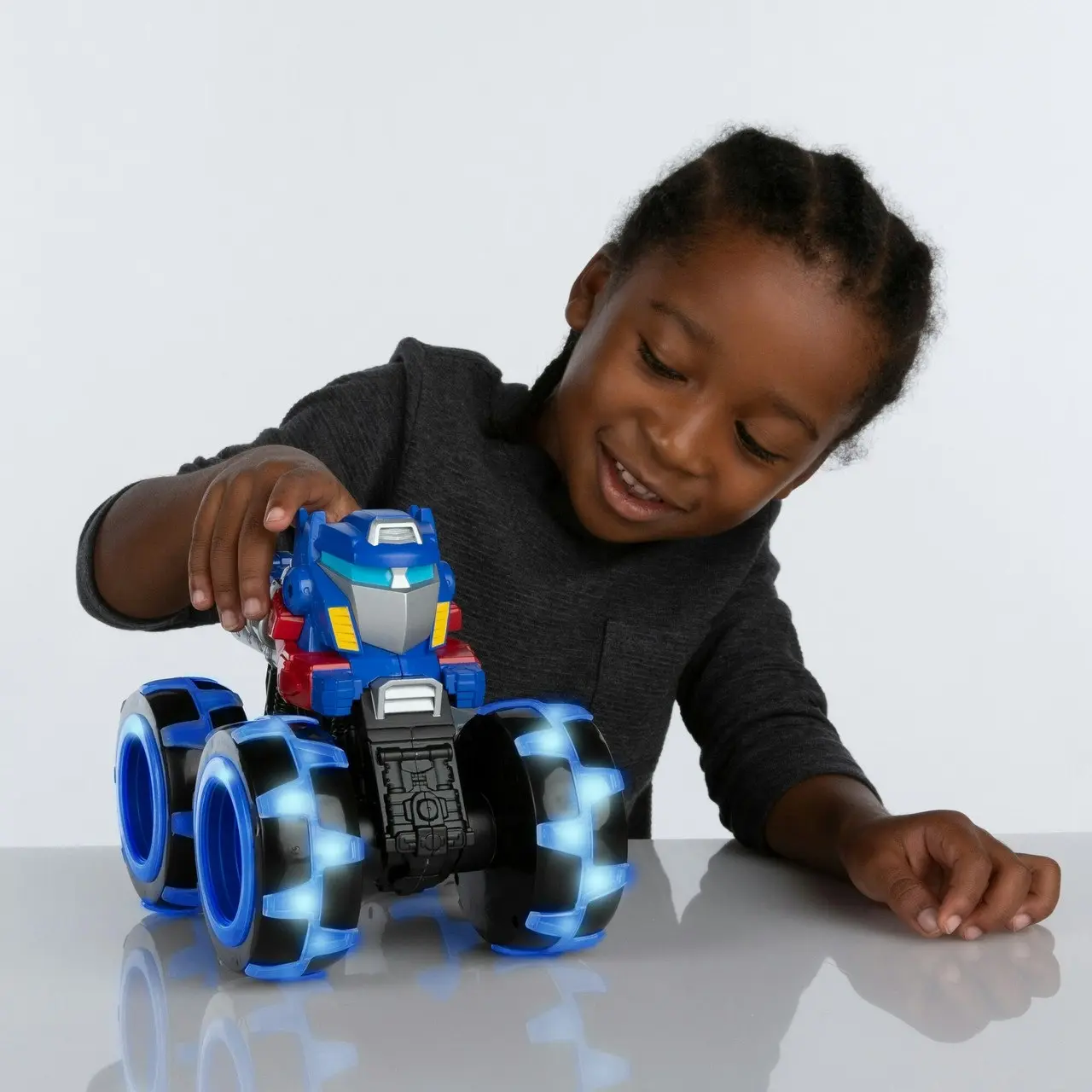 Monster Treads Lightning Wheels Optimus Prime Vehicle