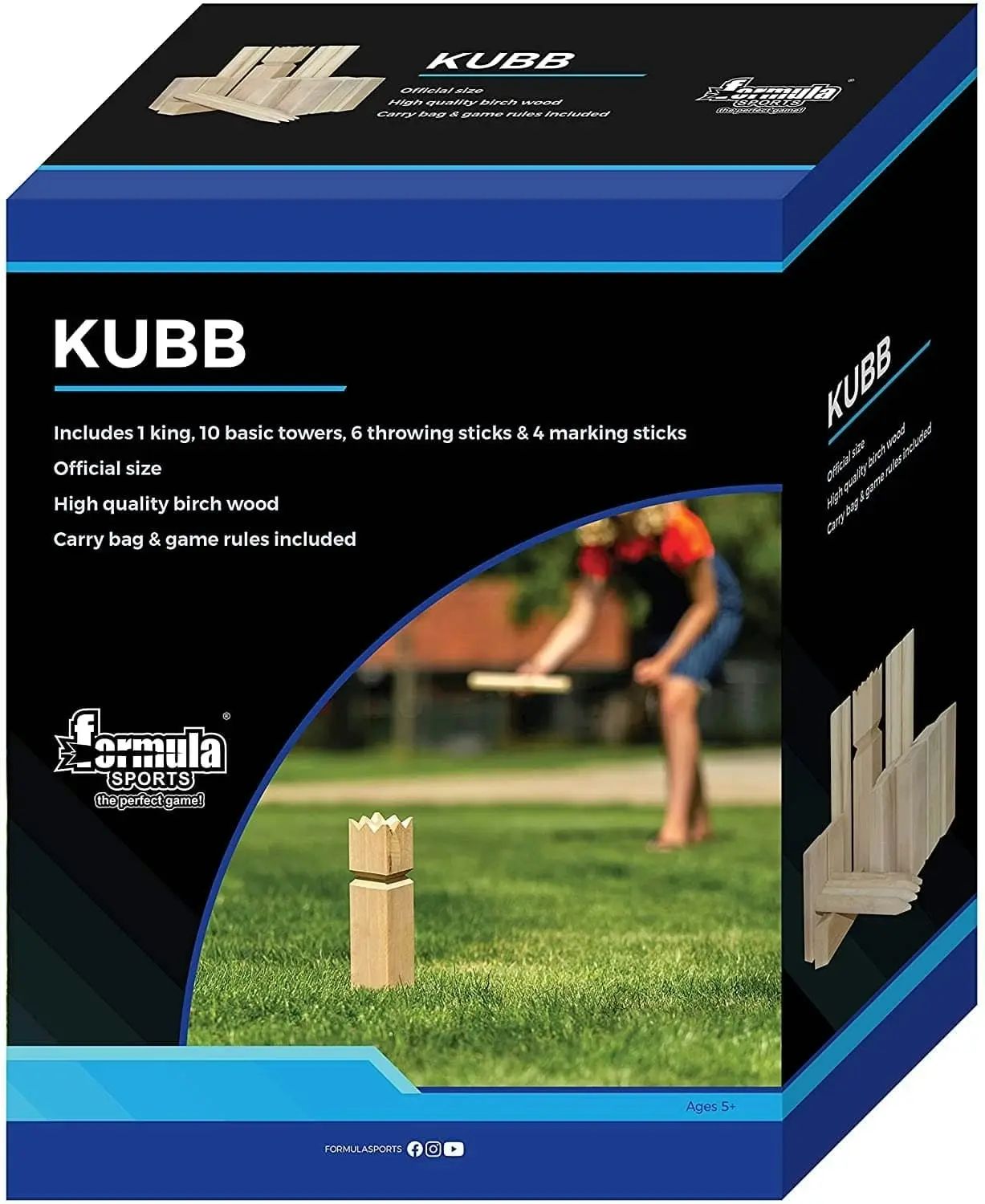 Kubb Xl Classic Outdoor Throwing Game Asformulaspor