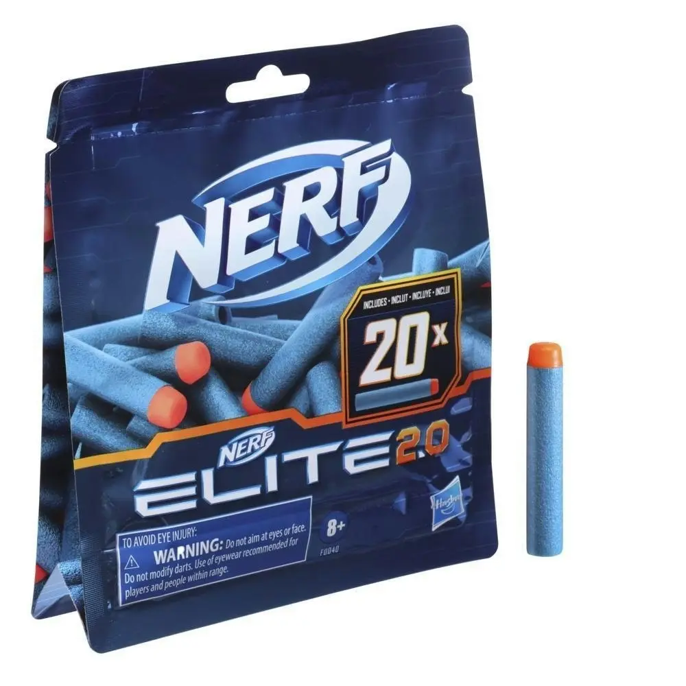 Nerf Elite 2.0 20-dart Refill Pack -- Includes 20 Official Nerf Elite 2.0 Darts Compatible With All Nerf Elite Blasters