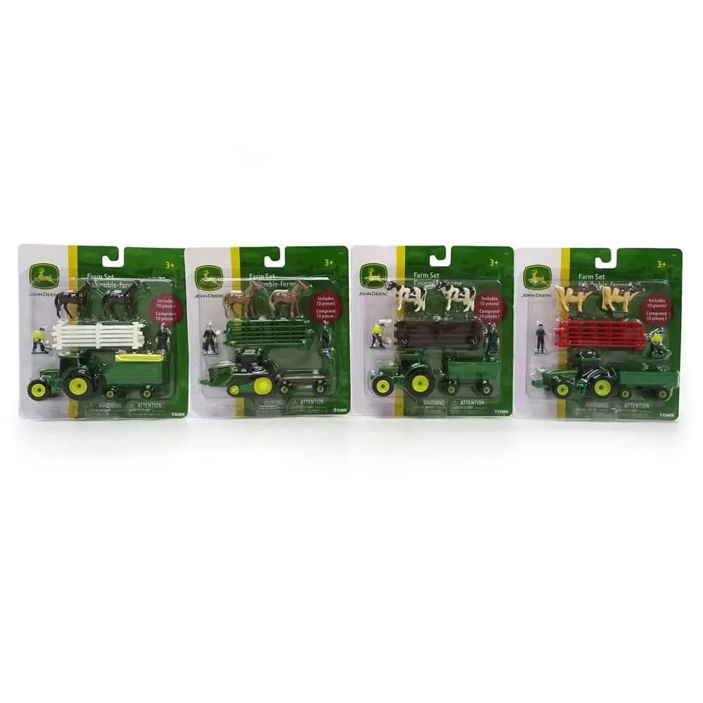 John Deere - Tomy 10 piece Mini Farm Set Random Assorted