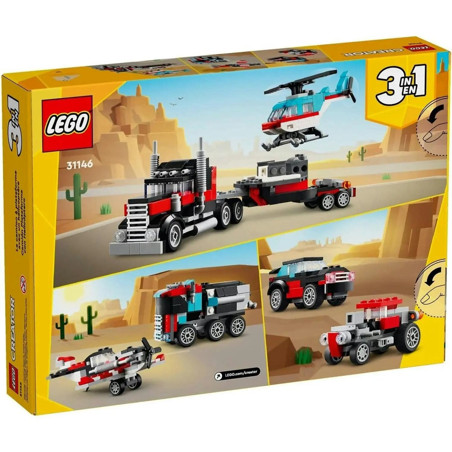 LEGO 31146 Flatbed Truck with Helicopter - Creator 3in1