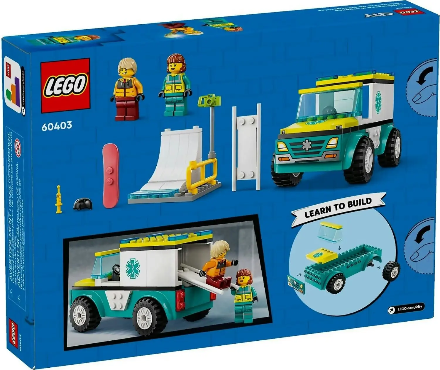 LEGO 60403 Emergency Ambulance and Snowboarder - City 4+