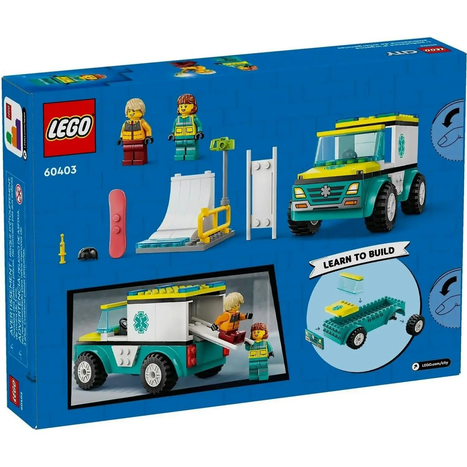 LEGO 60403 Emergency Ambulance and Snowboarder - City 4+