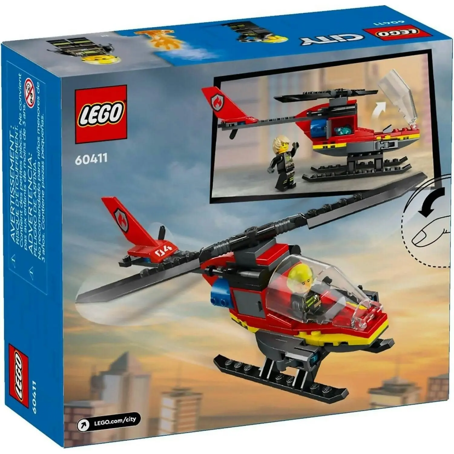 LEGO 60411 Fire Rescue Helicopter - City