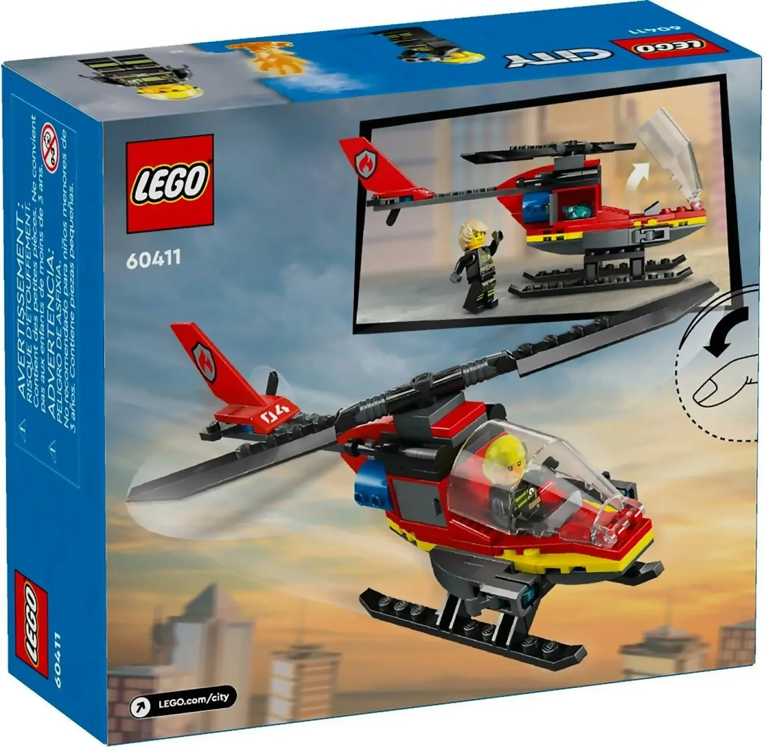 LEGO 60411 Fire Rescue Helicopter - City