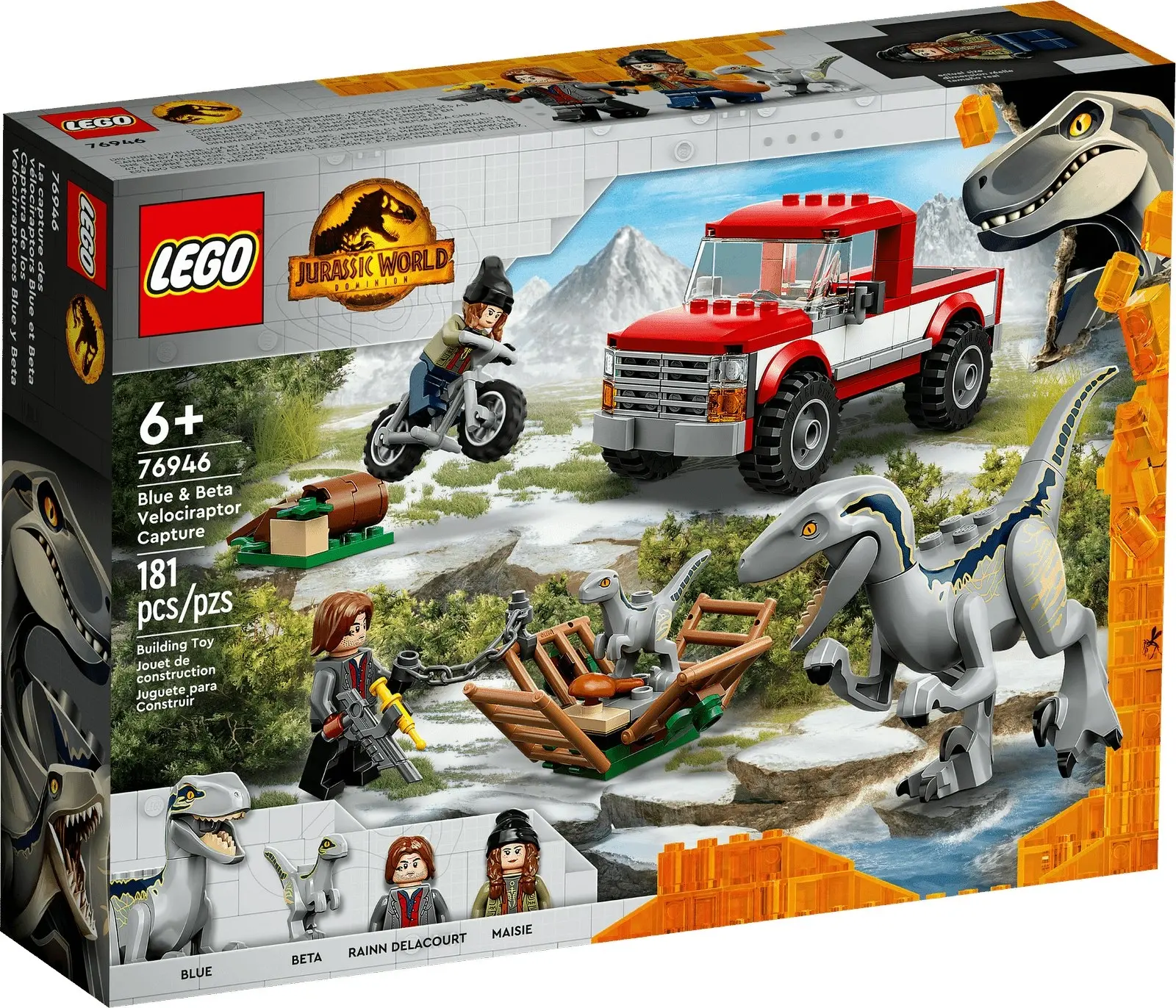 LEGO 76946 Blue & Beta Velociraptor Capture - Jurassic World