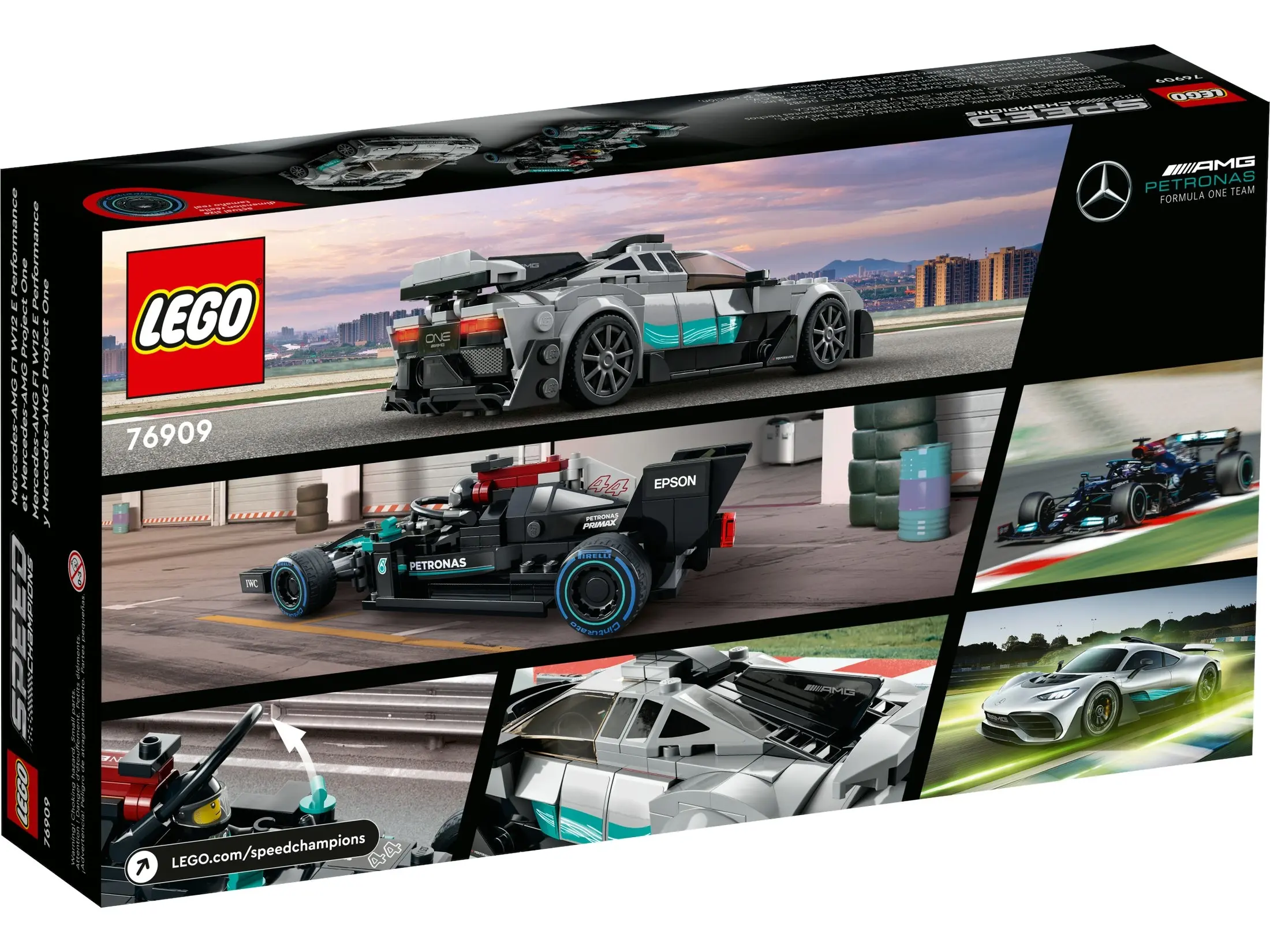 LEGO 76909 Mercedes-AMG F1 W12 E Performance & Mercedes-AMG Project One - Speed Champions