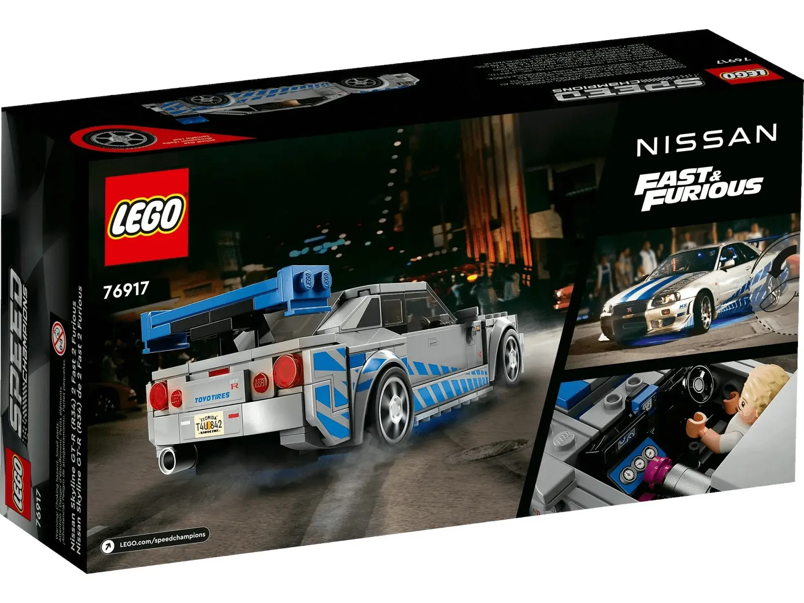 LEGO 76917 2 Fast 2 Furious Nissan Skyline GT-R (R34) - Speed Champions