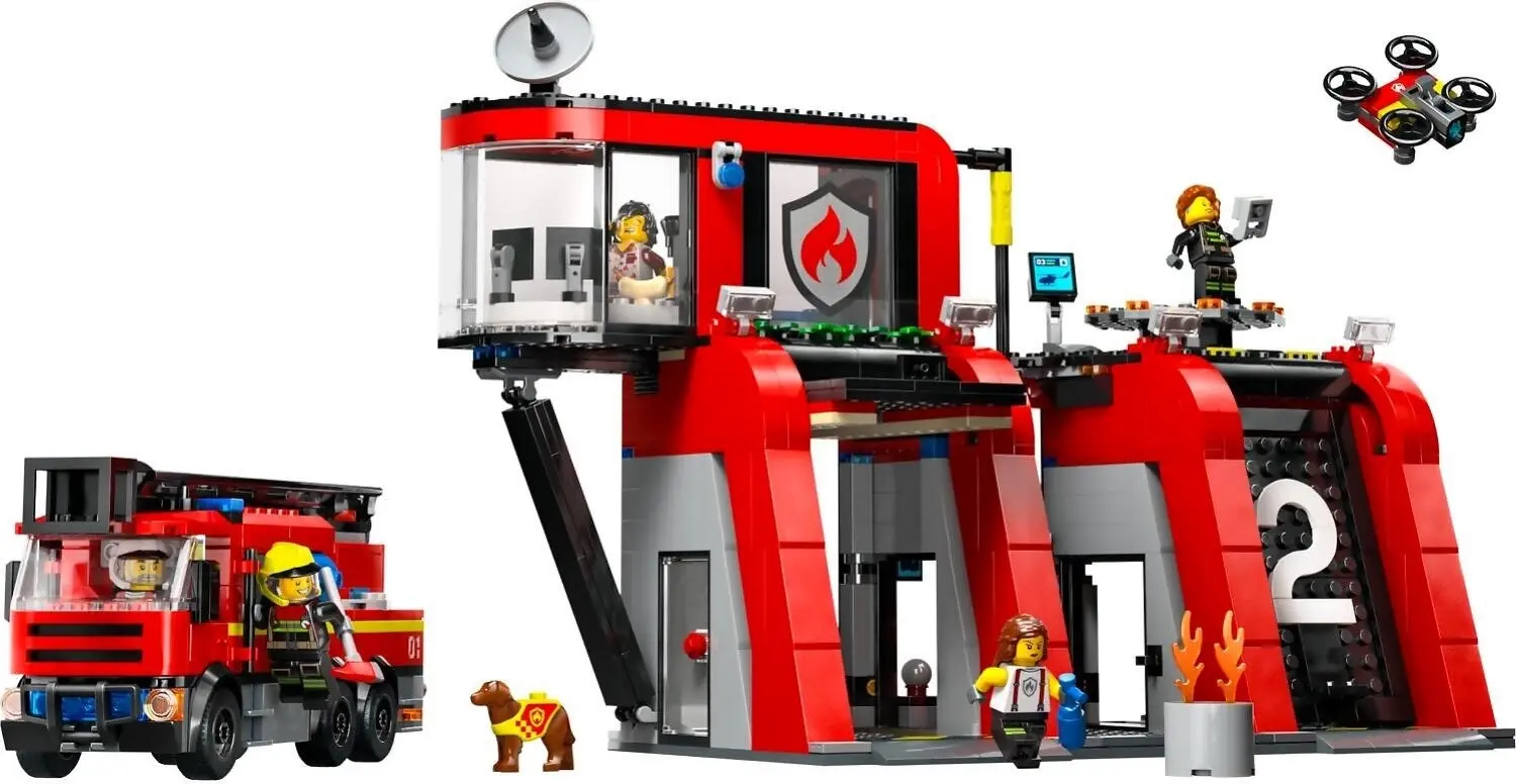 LEGO 60414 Fire Station with Fire Truck - City