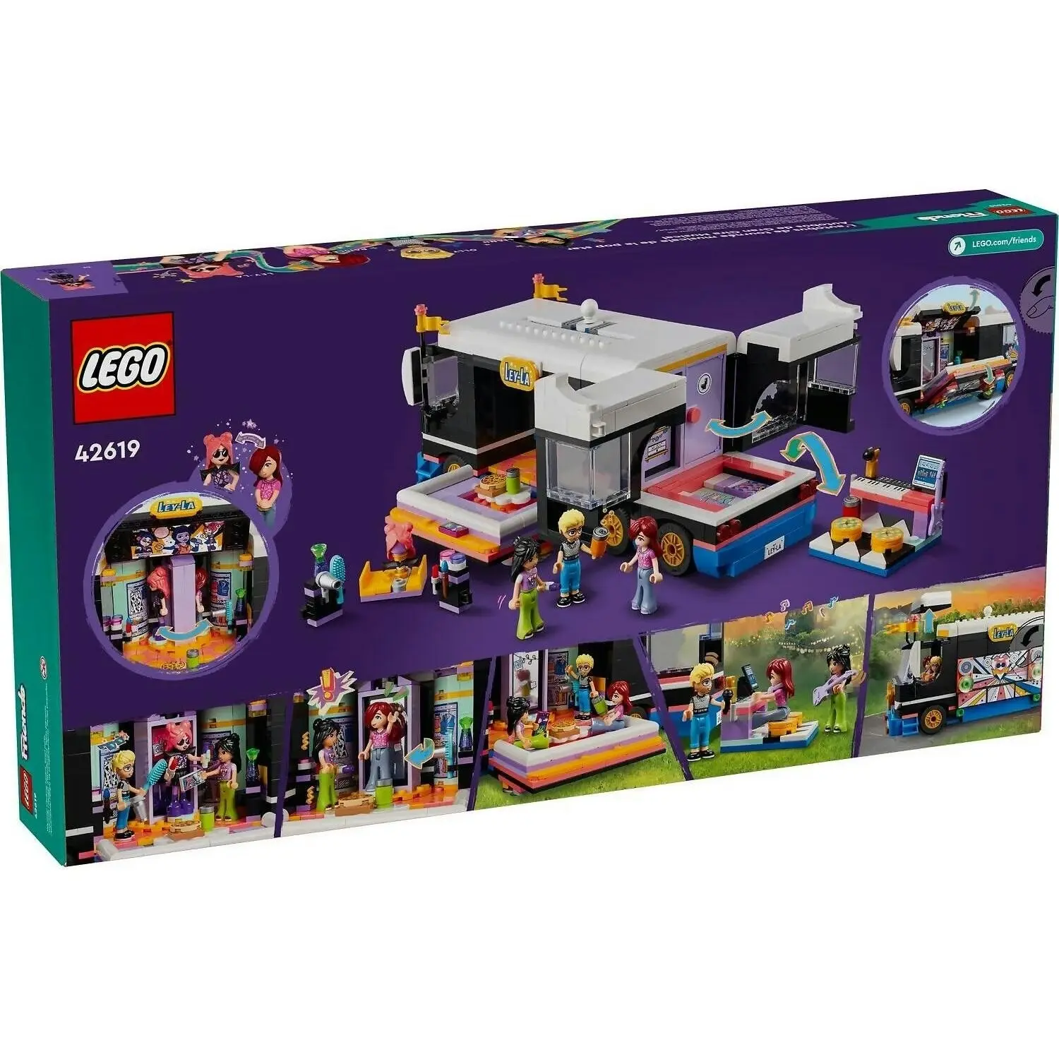 LEGO 42619 Pop Star Music Tour Bus - Friends