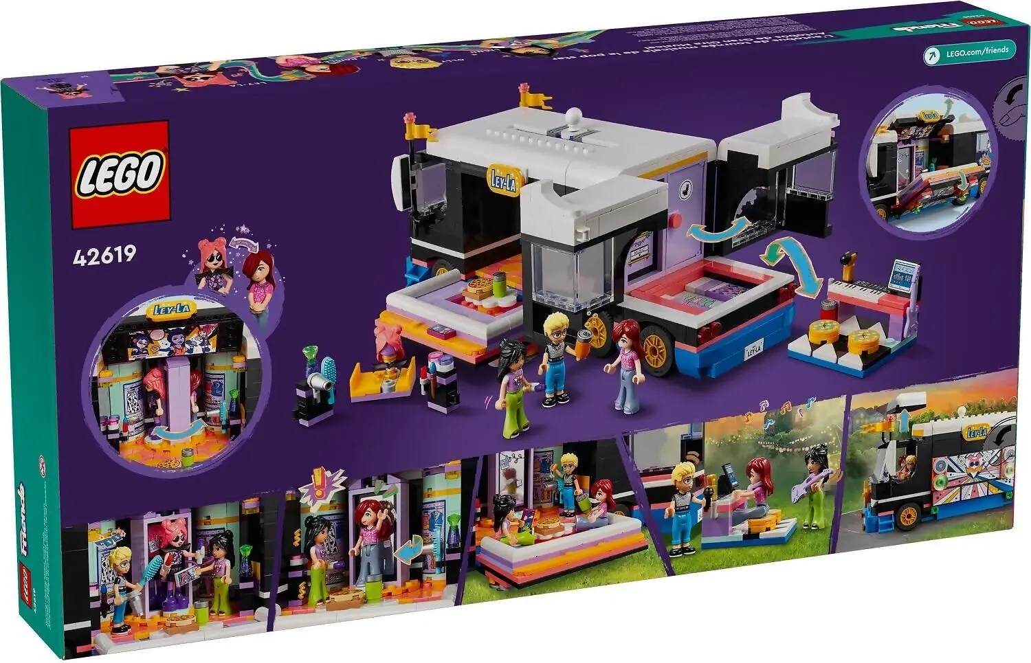 LEGO 42619 Pop Star Music Tour Bus - Friends