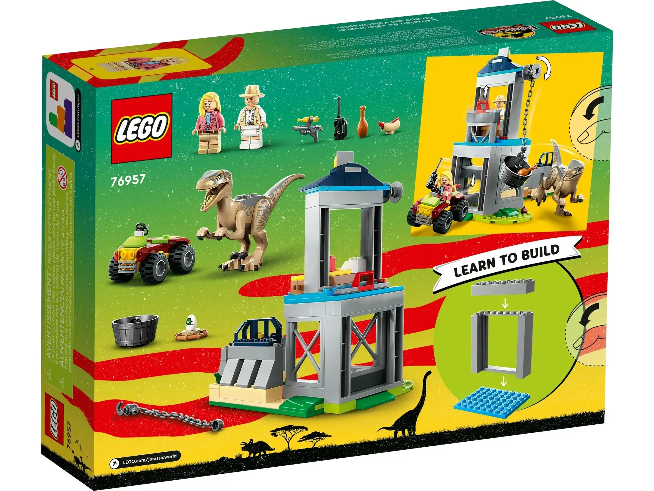 LEGO 76957 Velociraptor Escape - Jurassic World 4+