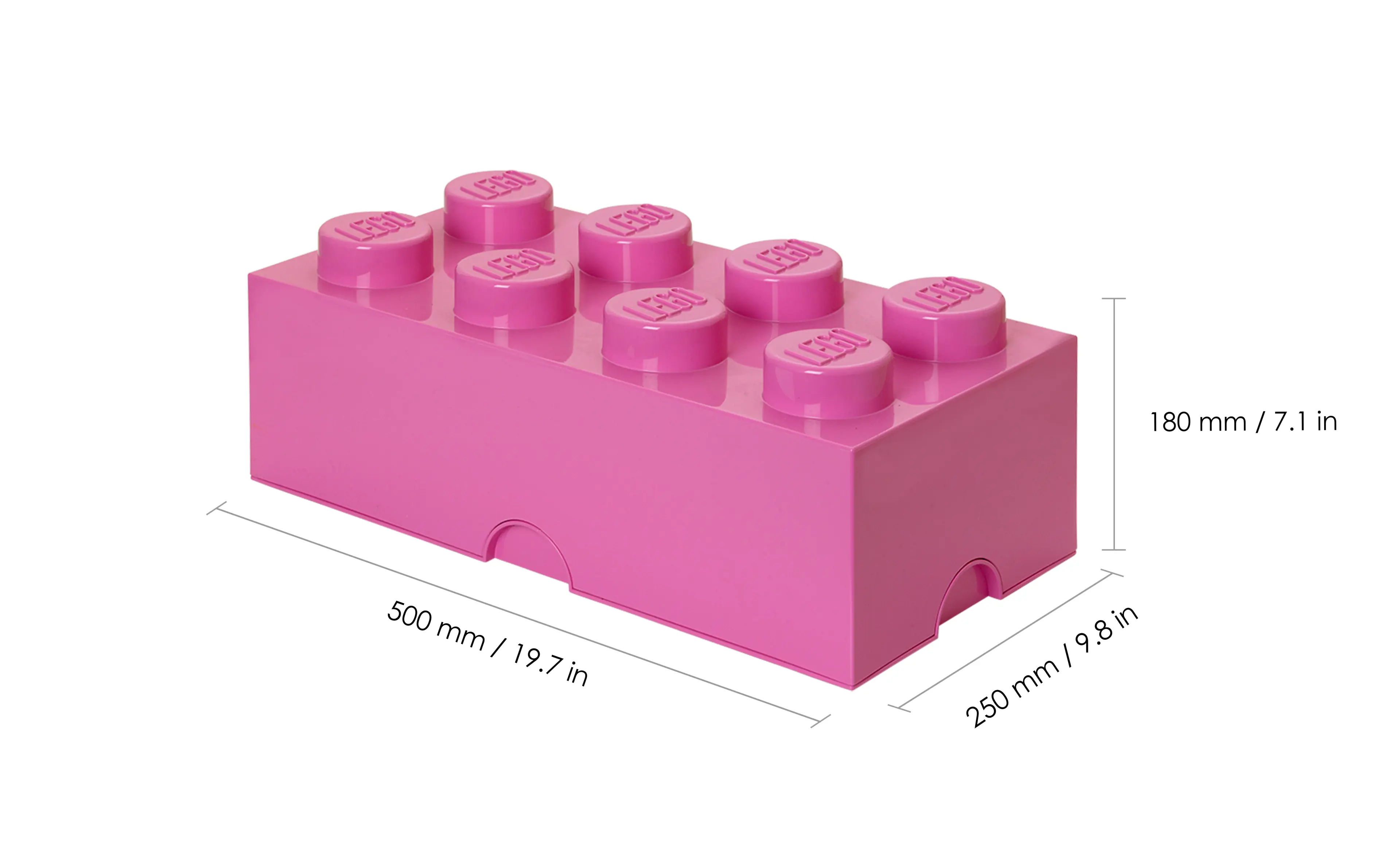 LEGO Storage Brick 8 Bright Pink - Room Copenhagen