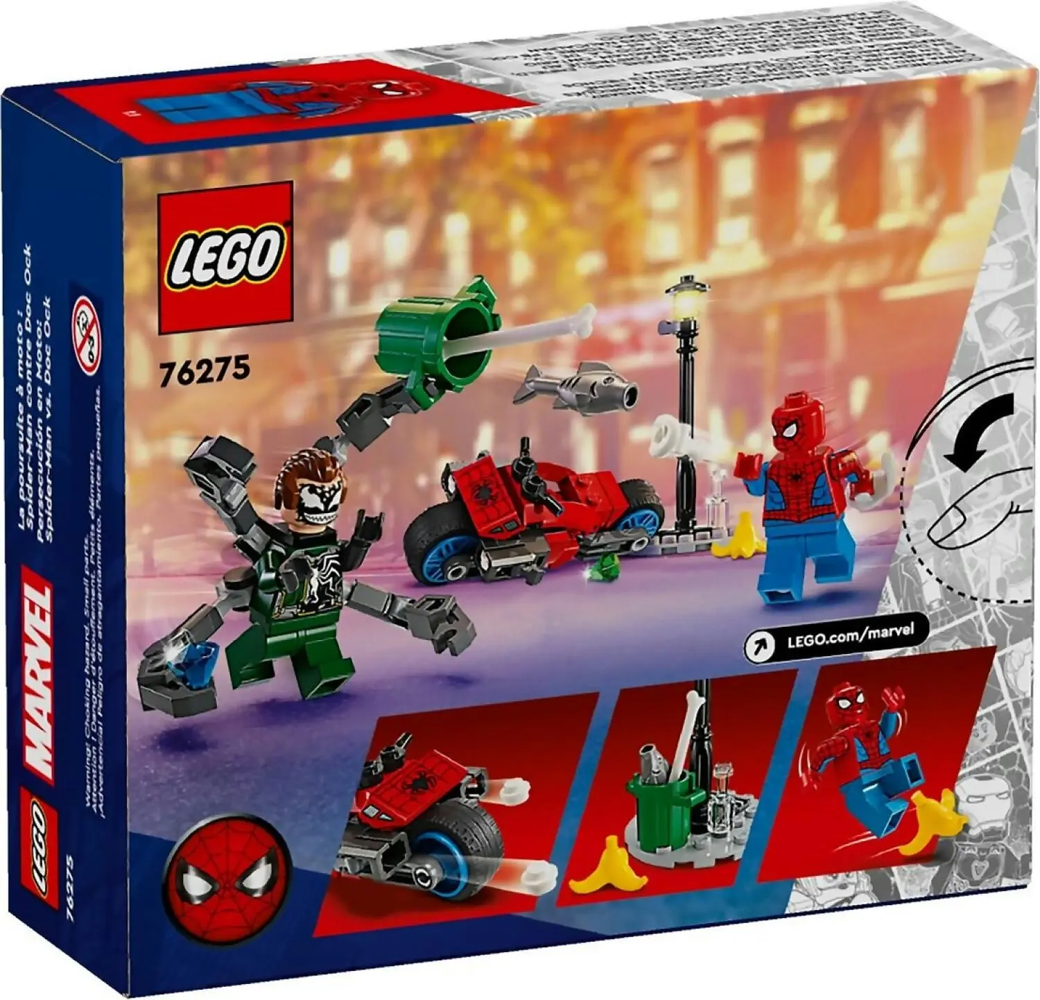 LEGO 76275 Motorcycle Chase: Spider-Man vs. Doc Ock - Super Heroes Marvel