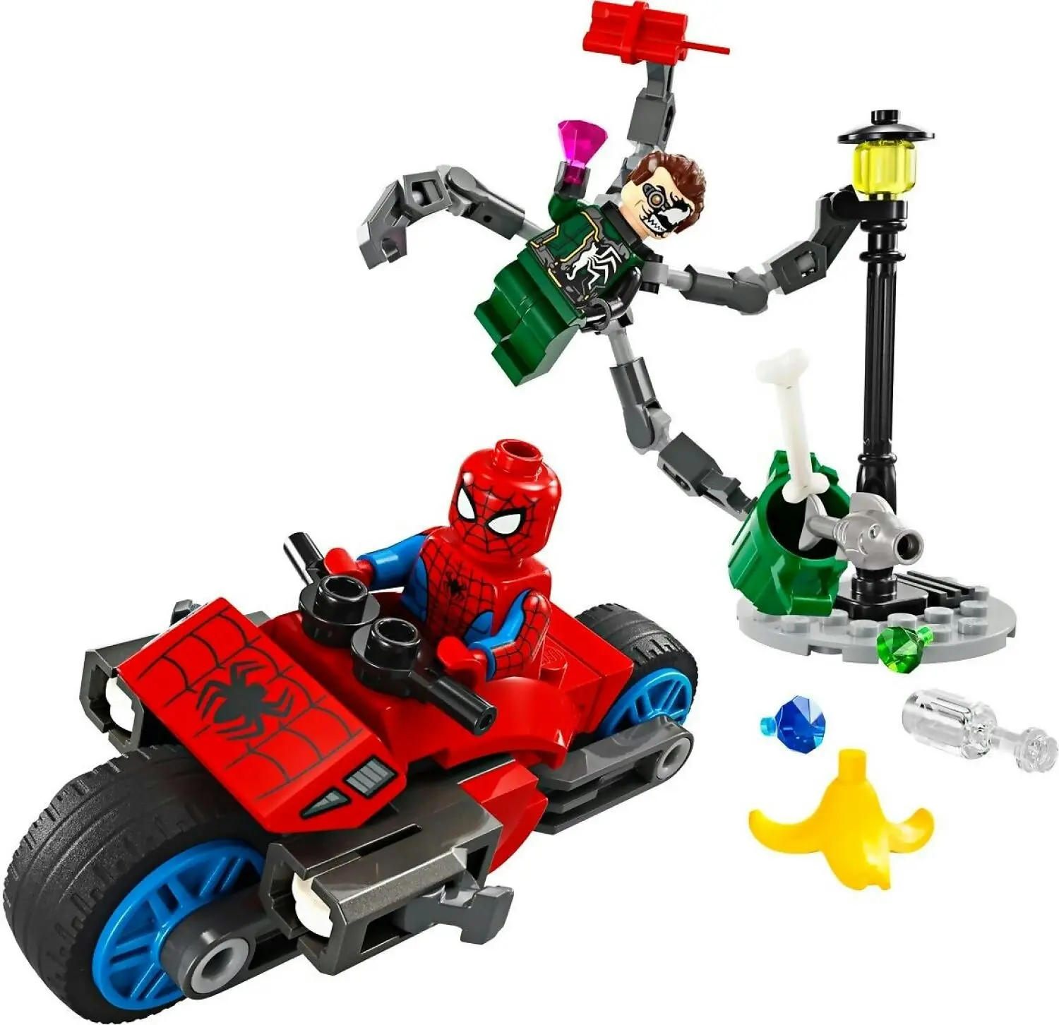 LEGO 76275 Motorcycle Chase: Spider-Man vs. Doc Ock - Super Heroes Marvel