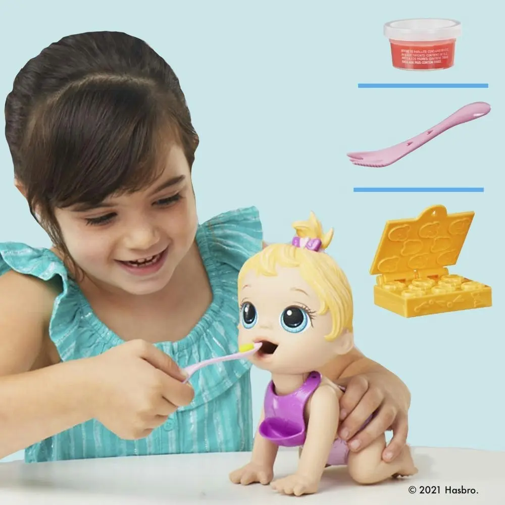 Baby Alive - Lil Snacks Doll Eats And Poops 8-inch Baby Doll With Snack Mold Toy For Kids Ages 3 And Up Blonde Hair  Hasbro