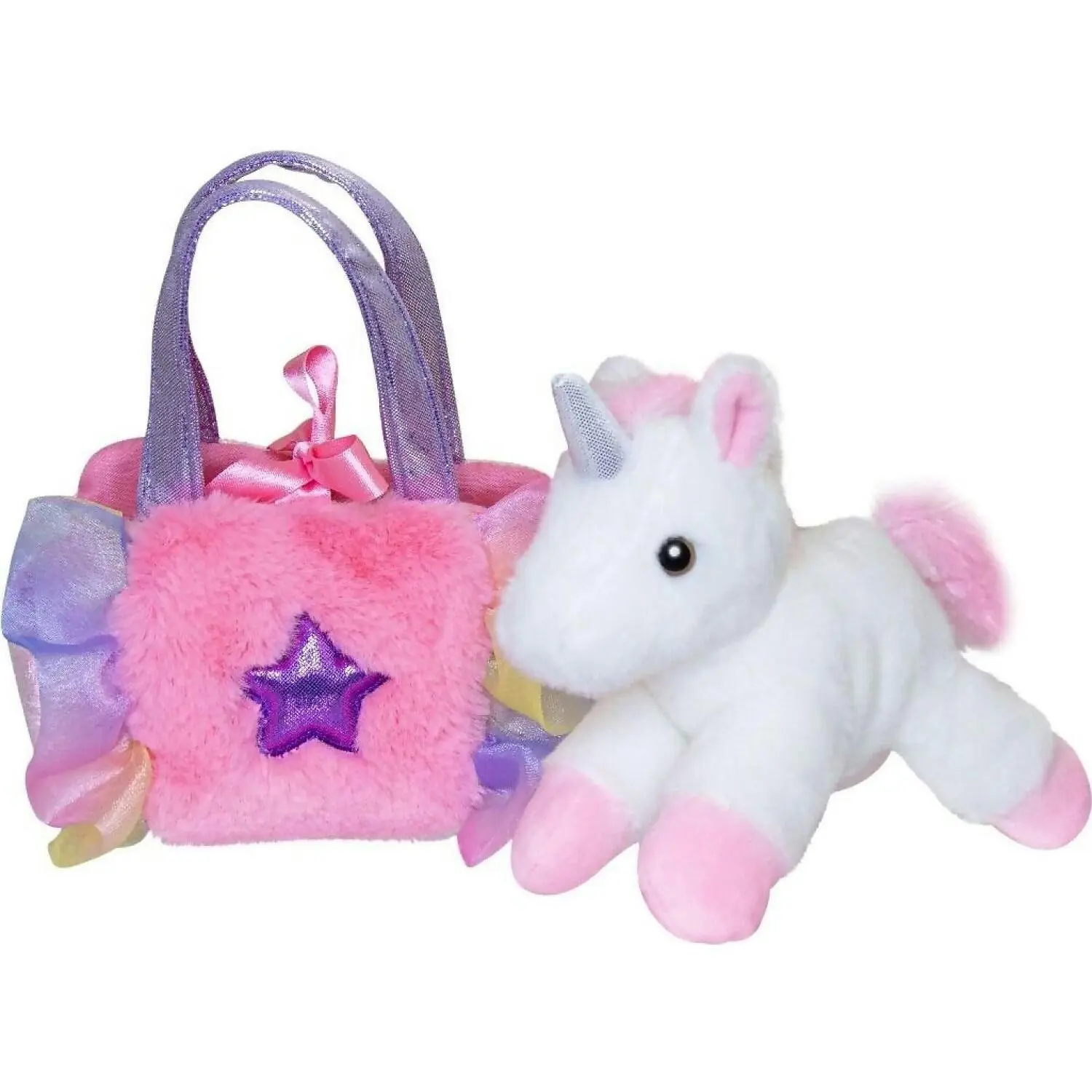 Cotton Candy - Fancy Pals Unicorn In Pink Frill Bag With Star