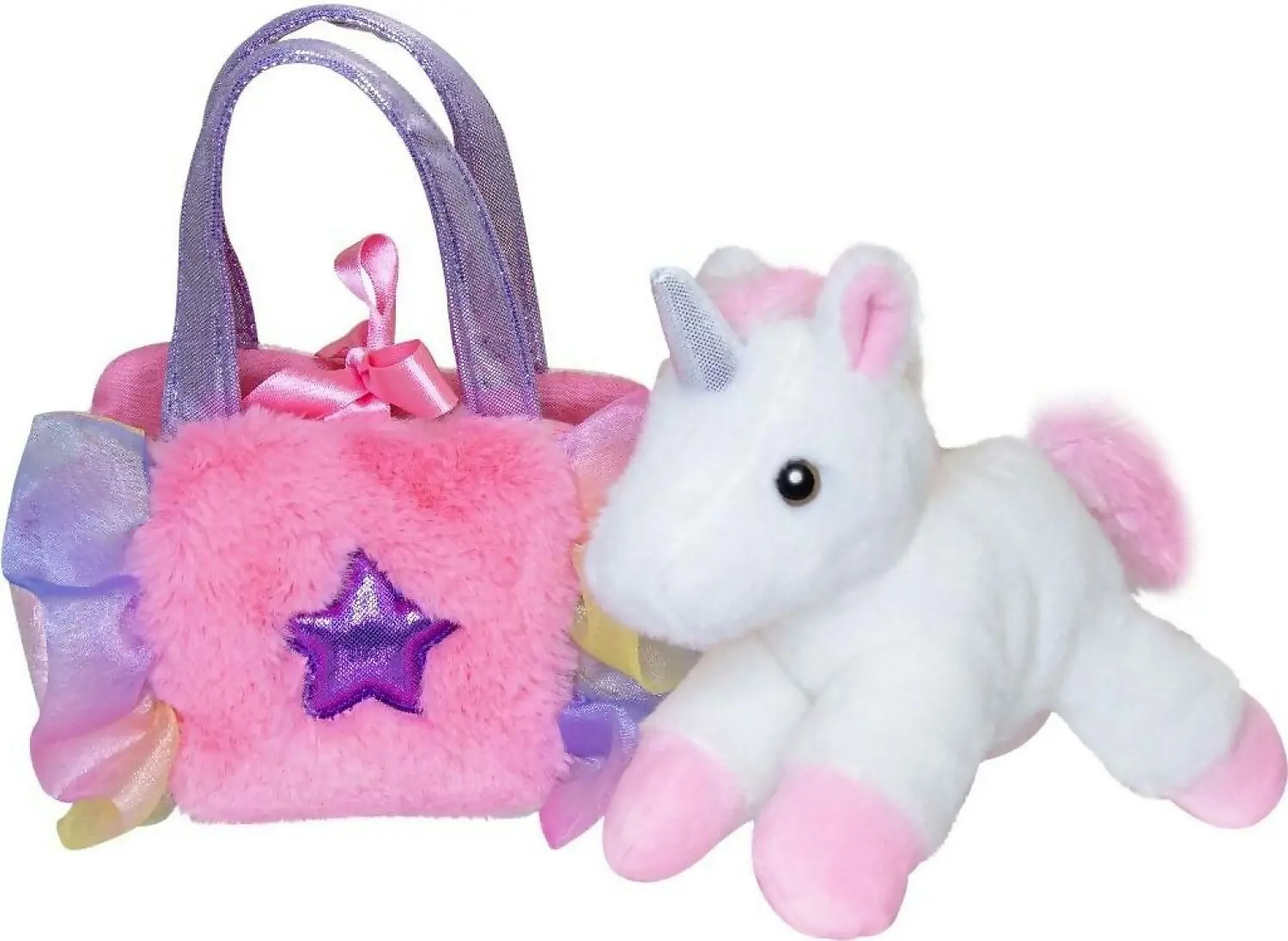 Cotton Candy - Fancy Pals Unicorn In Pink Frill Bag With Star