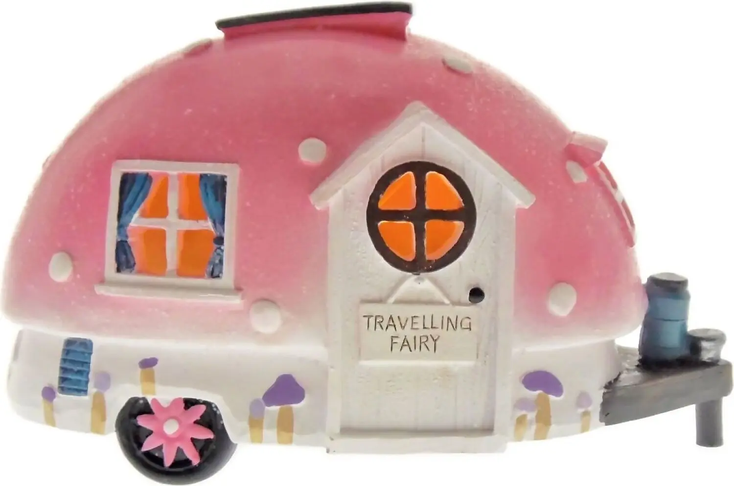 Cotton Candy - Solar Travelling Fairy House Caravan