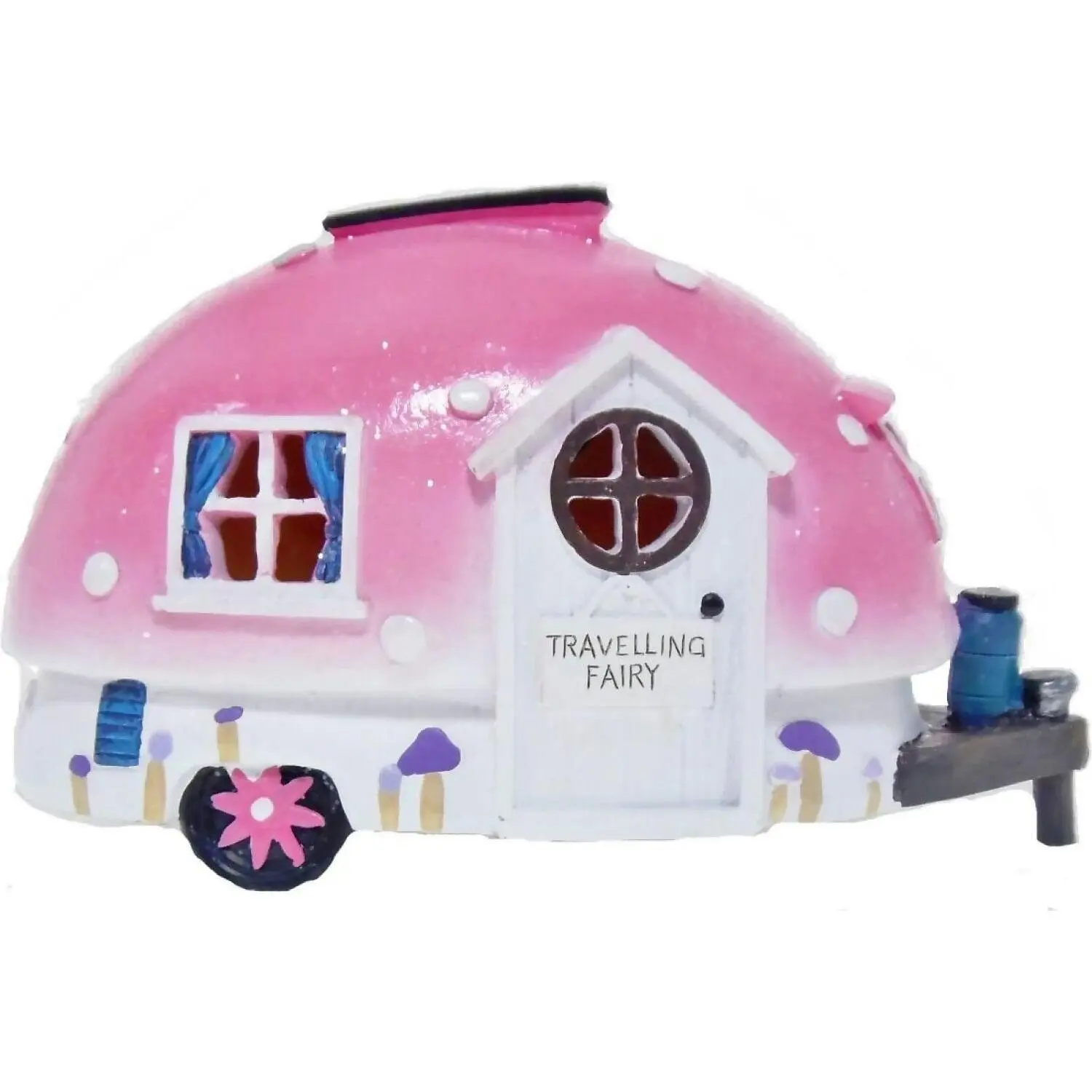 Cotton Candy - Solar Travelling Fairy House Caravan