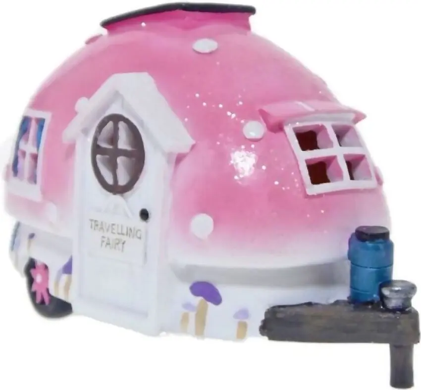 Cotton Candy - Solar Travelling Fairy House Caravan