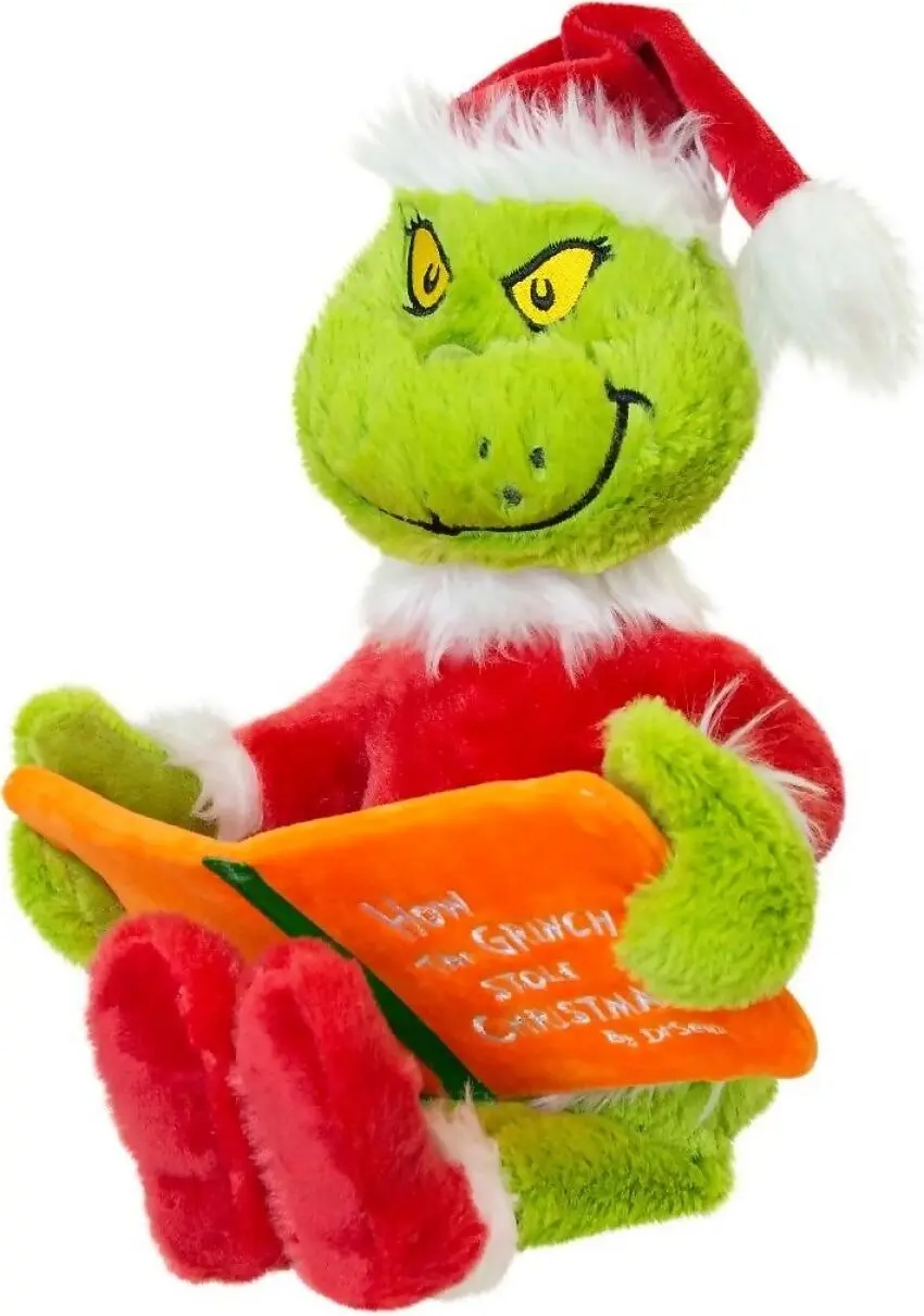 Cotton Candy - Dr. Seuss Reading Grinch 40cm Plush