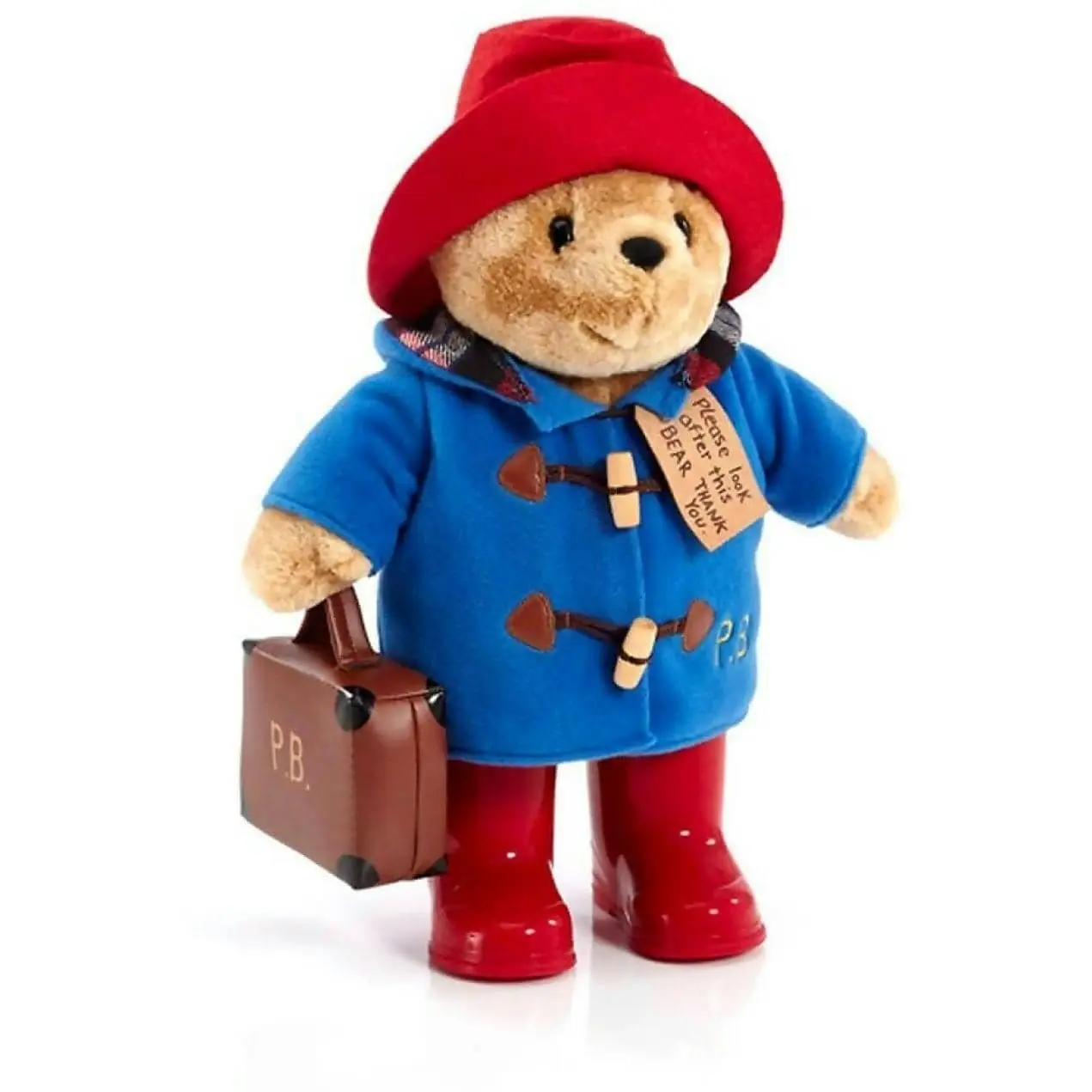 Paddington Bear - With Boots Embroidered Coat And Suitcase Large Soft Toy Doll 34cm