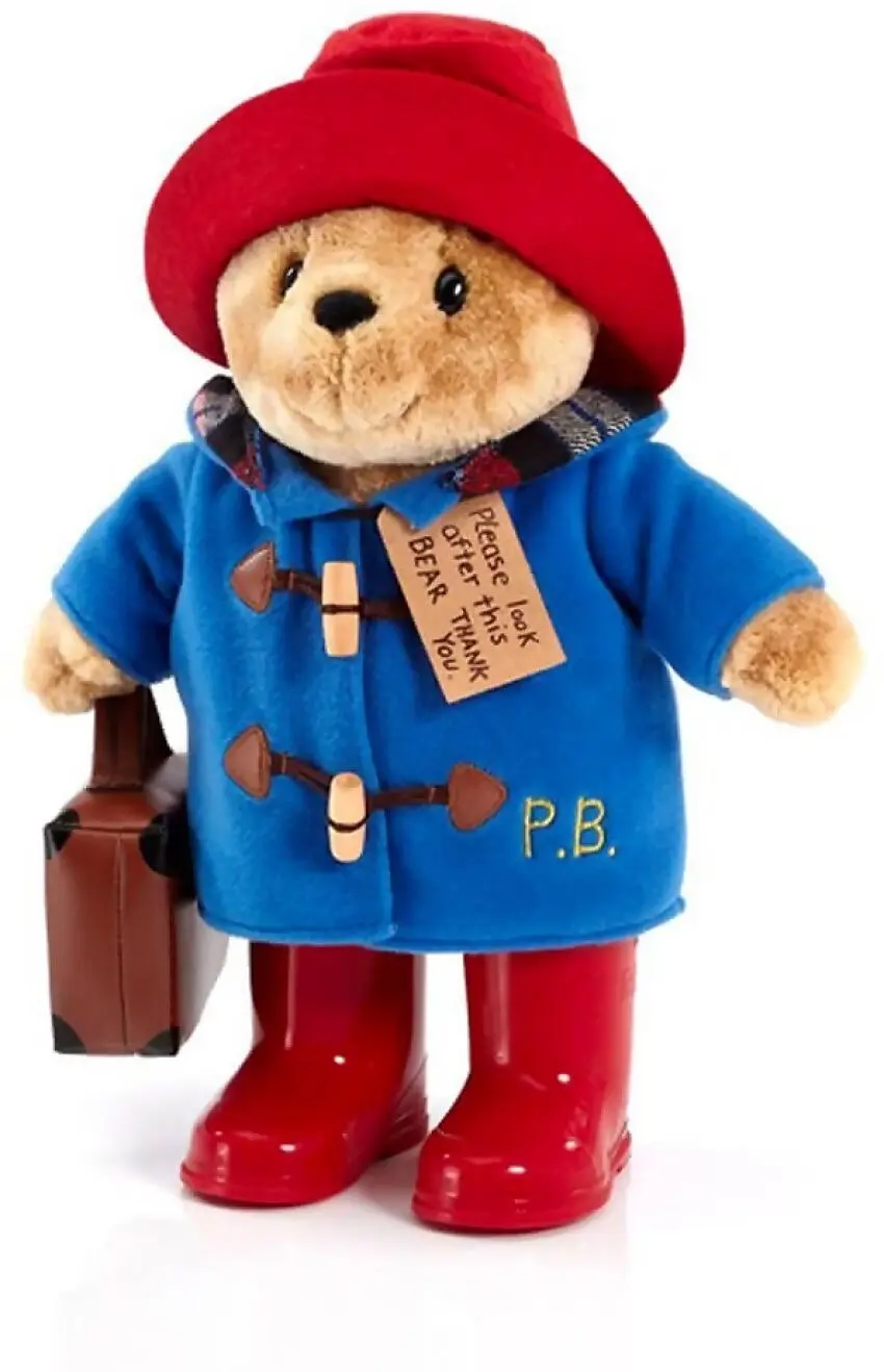 Paddington Bear - With Boots Embroidered Coat And Suitcase Large Soft Toy Doll 34cm