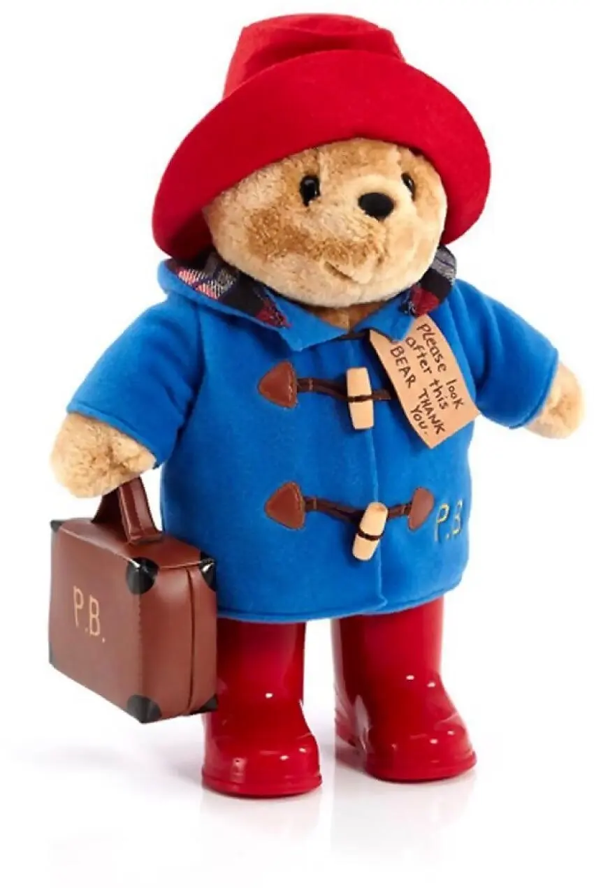 Paddington Bear - With Boots Embroidered Coat And Suitcase Large Soft Toy Doll 34cm