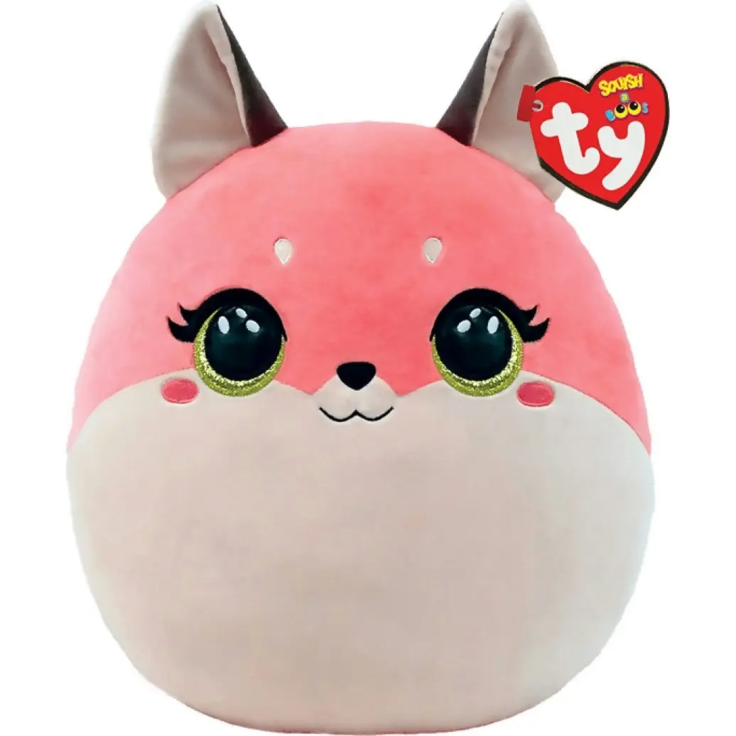 Ty Squish-a-boos - Roxie The Pink Fox Large 36cm - Squishy Beanies