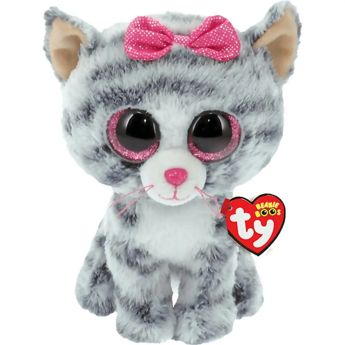 Ty Beanie Boos - Kiki The Grey Striped Cat Medium 23cm