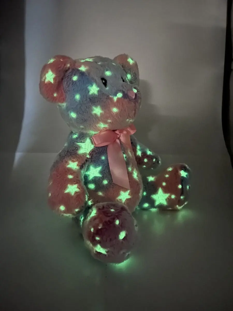 Cotton Candy - Plush Bear Beatrice Pink Multi Glow In The Dark