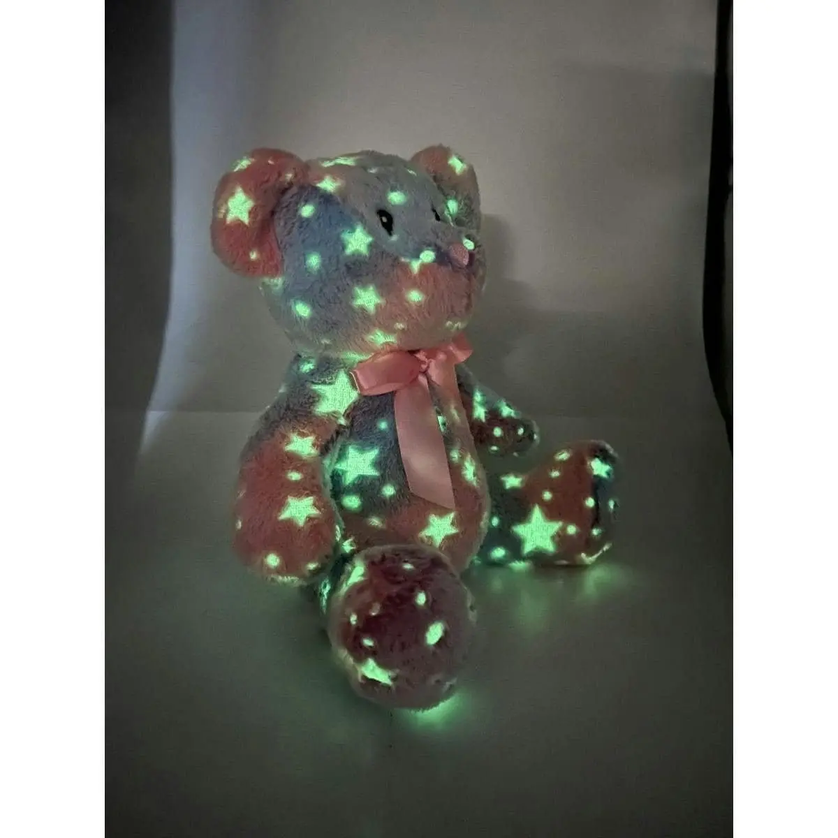 Cotton Candy - Plush Bear Beatrice Pink Multi Glow In The Dark