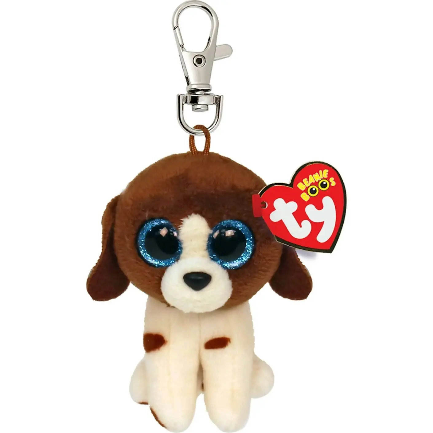 Ty Beanie Boos Clip On - Muddles Brown & White Dog 10cm