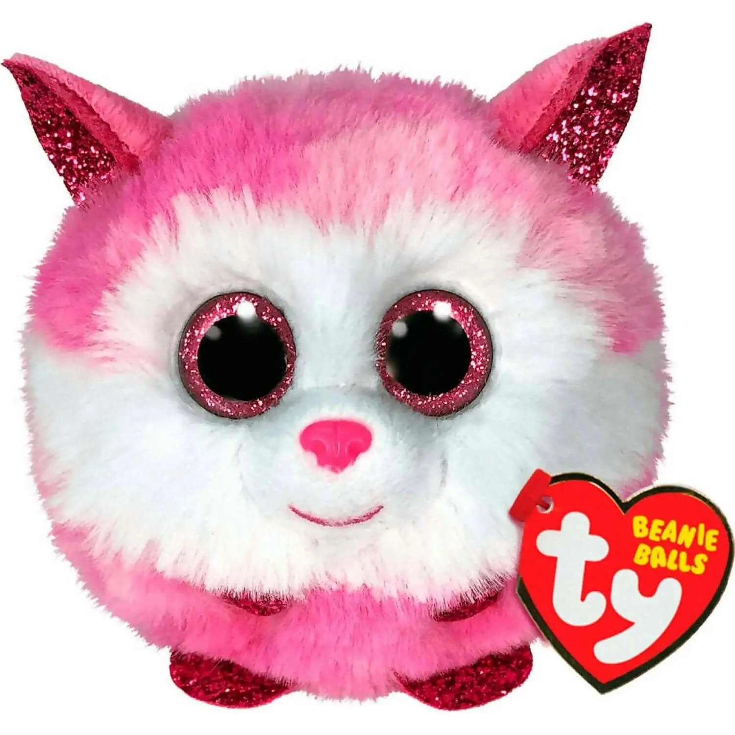 Ty Beanie Boos Balls - Princess Pink Husky 10 Cm - Puffies