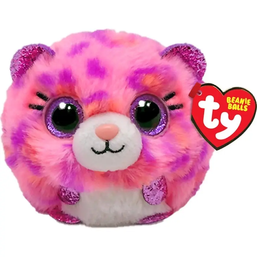 Ty Beanie Boos Balls - Topaz Pink Leopard - Puffies