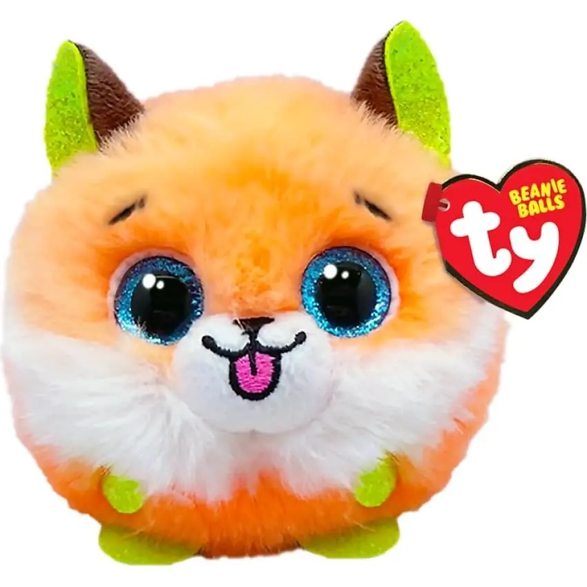 Ty Beanie Boos Balls - Sherbet Orange Fox - Puffies