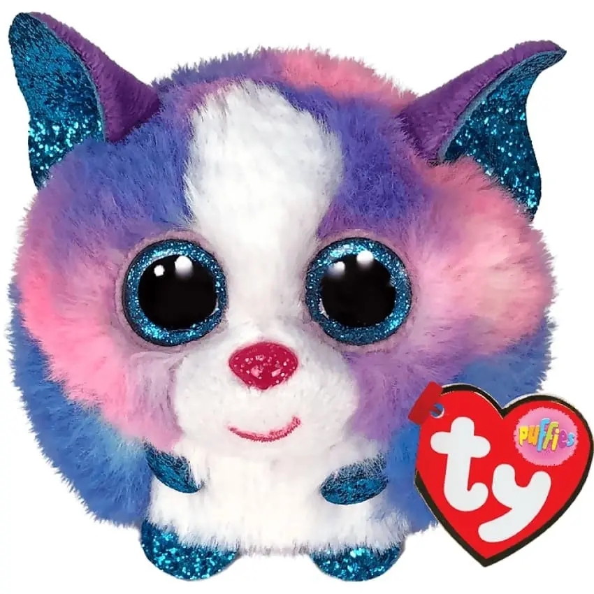 Ty - Beanie Ball Puffies - Cleo Multicolor Husky 10cm