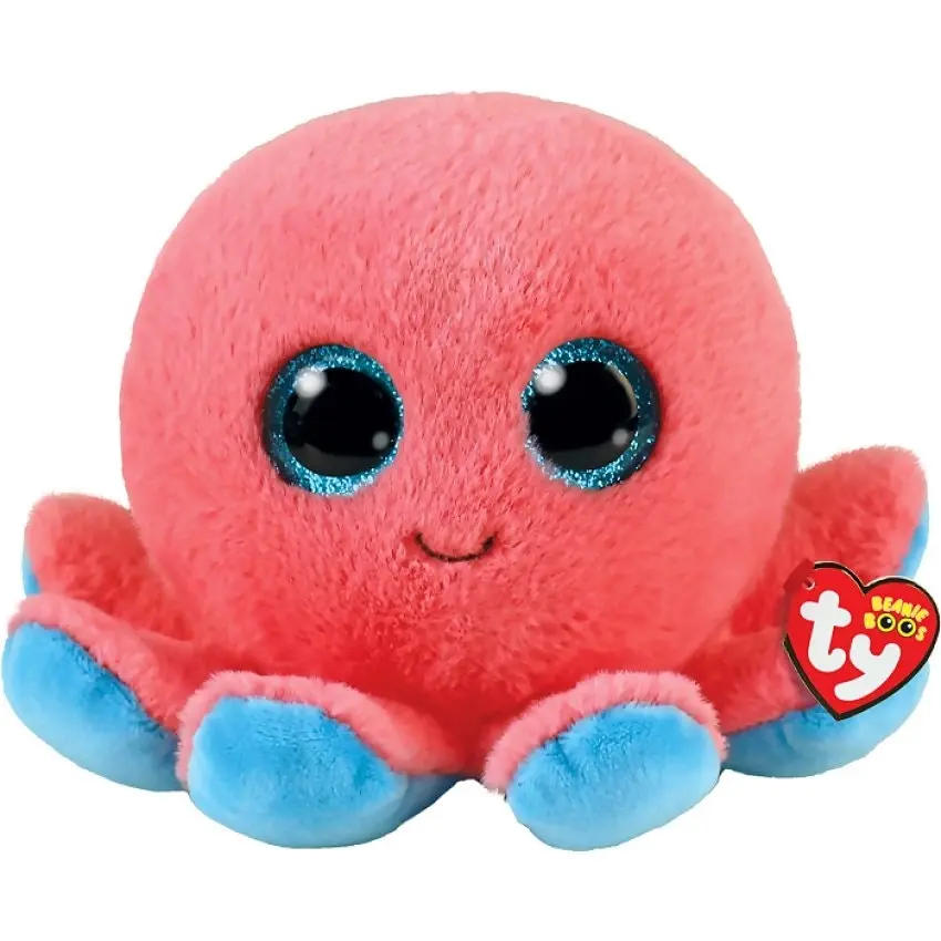 Ty - Beanie Boos - Sheldon Coral Octopus Small 15cm