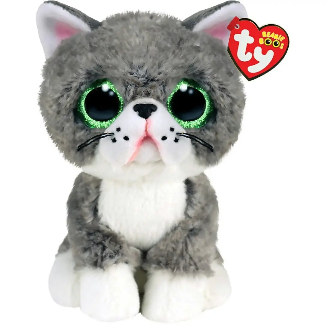 Ty - Beanie Boos - Fergus Grey Cat Small 15cm