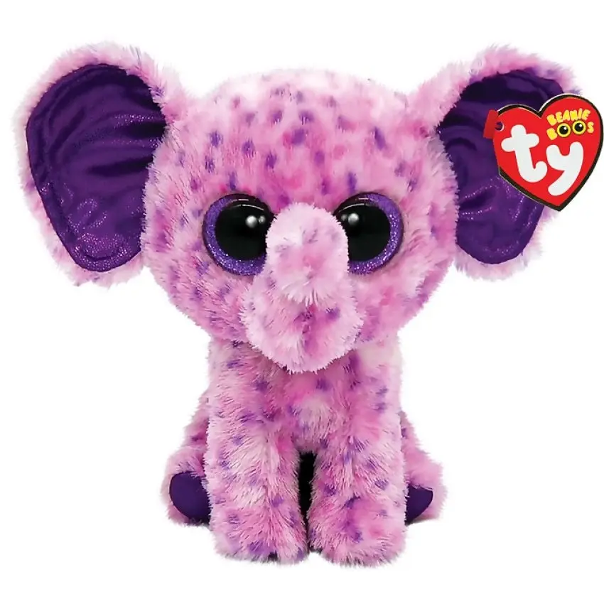 Ty - Beanie Boos - Eva Pink Speckled Elephant Small 15cm