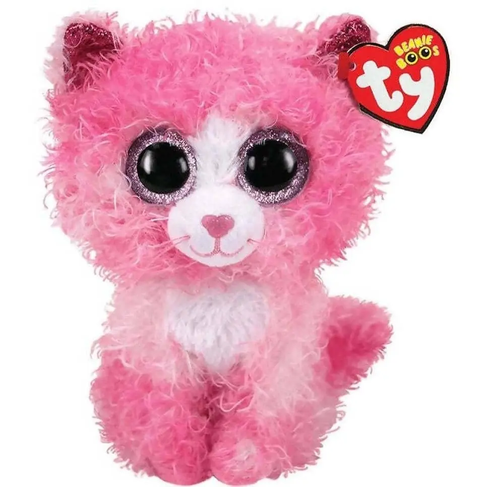 Ty - Beanie Boos - Reagan The Pink Cat Small 15cm